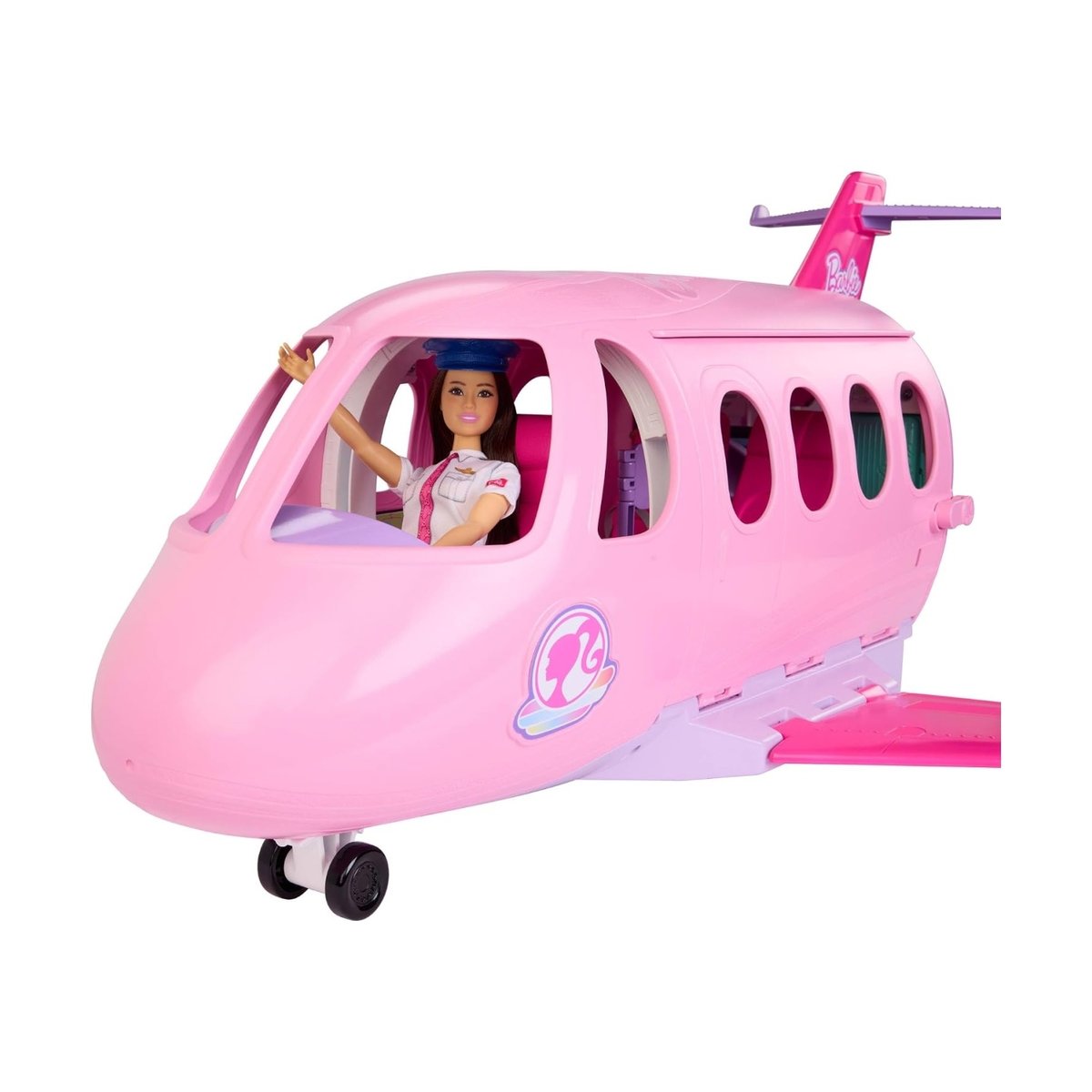 Barbie Dream Land - Avion de rêve avec microphone fonctionnel rose, MATTEL