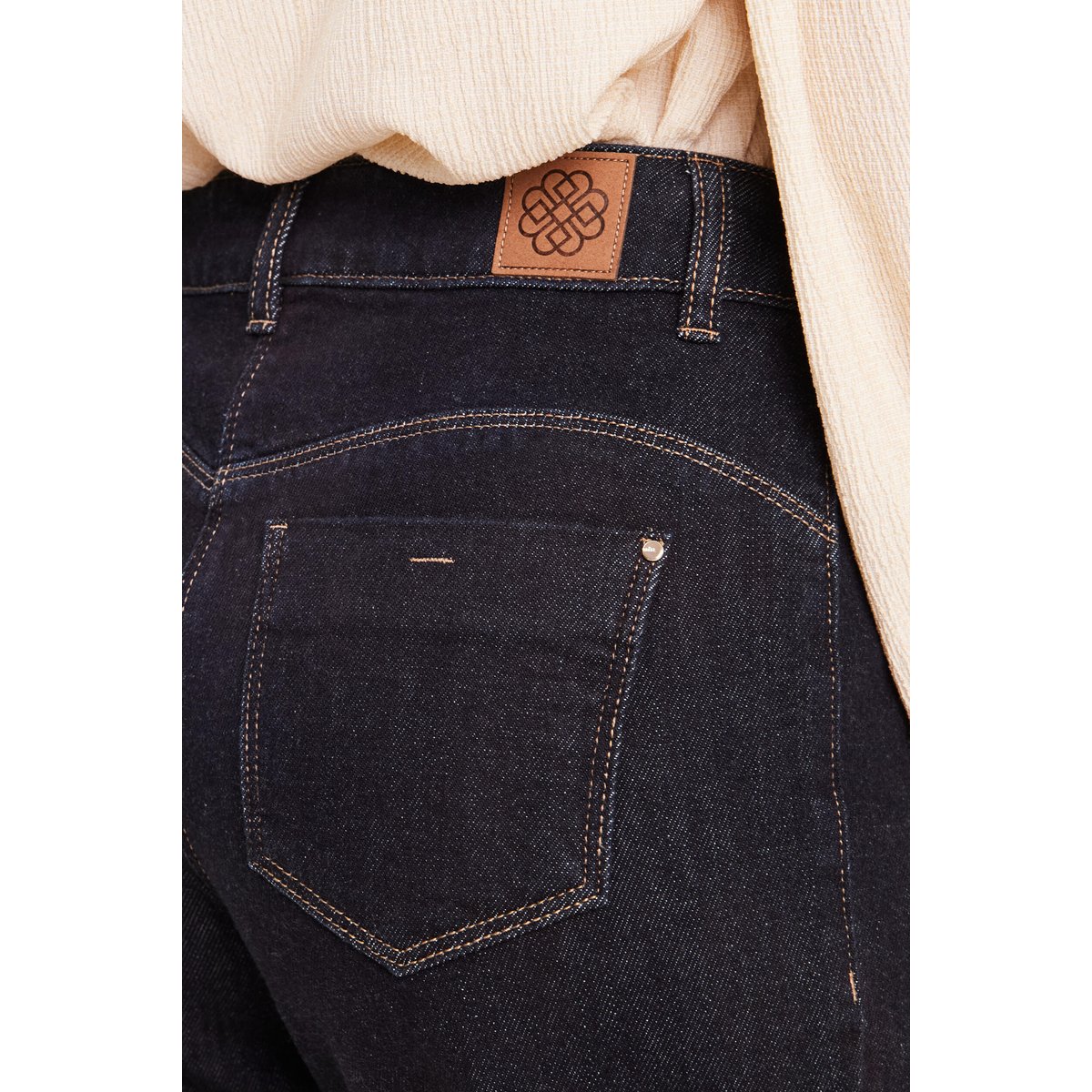 Jean droit taille haute 7/8ème denim brut, BREAL