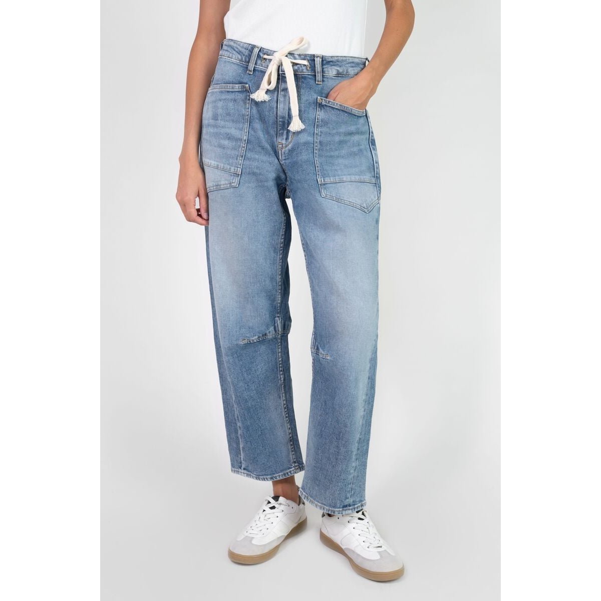 Jeans loose, large balloon , longueur 34 blue, LE TEMPS DES CERISES
