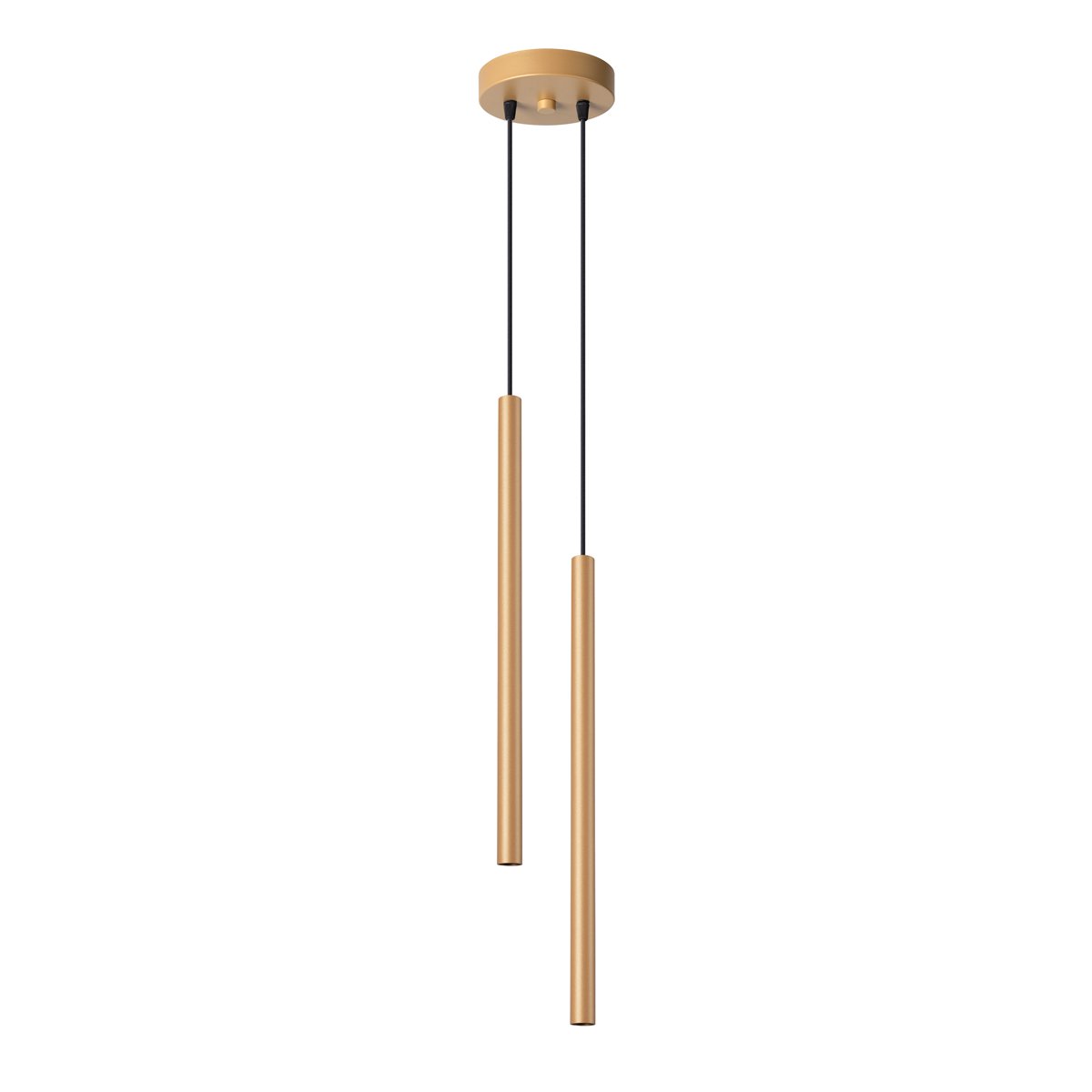 Suspension Acier Doré G9 2 Pastelo jaune, EDEN