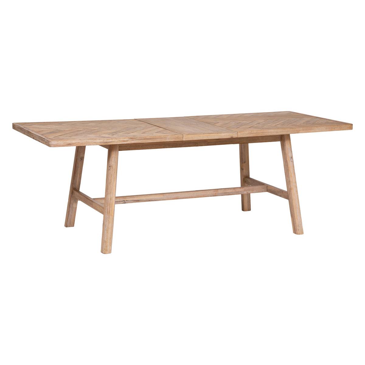 Table à manger extensible 6/10 places bois d'acacia AERIS beige, ATMOSPHERA