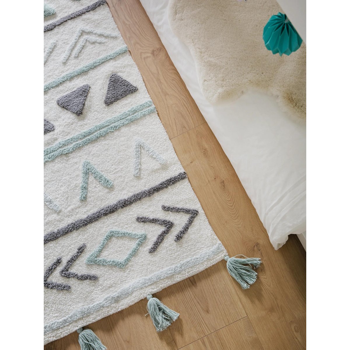 Tapis lavables pour enfants tufté main LEVI bleu, BENUTA