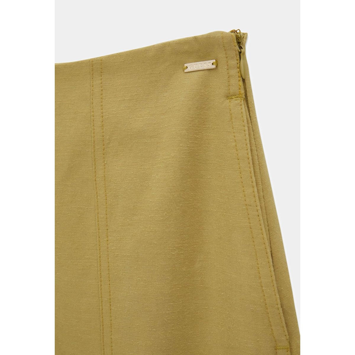 Pantalon Barrel Fit En Lin vert olive, GUESS