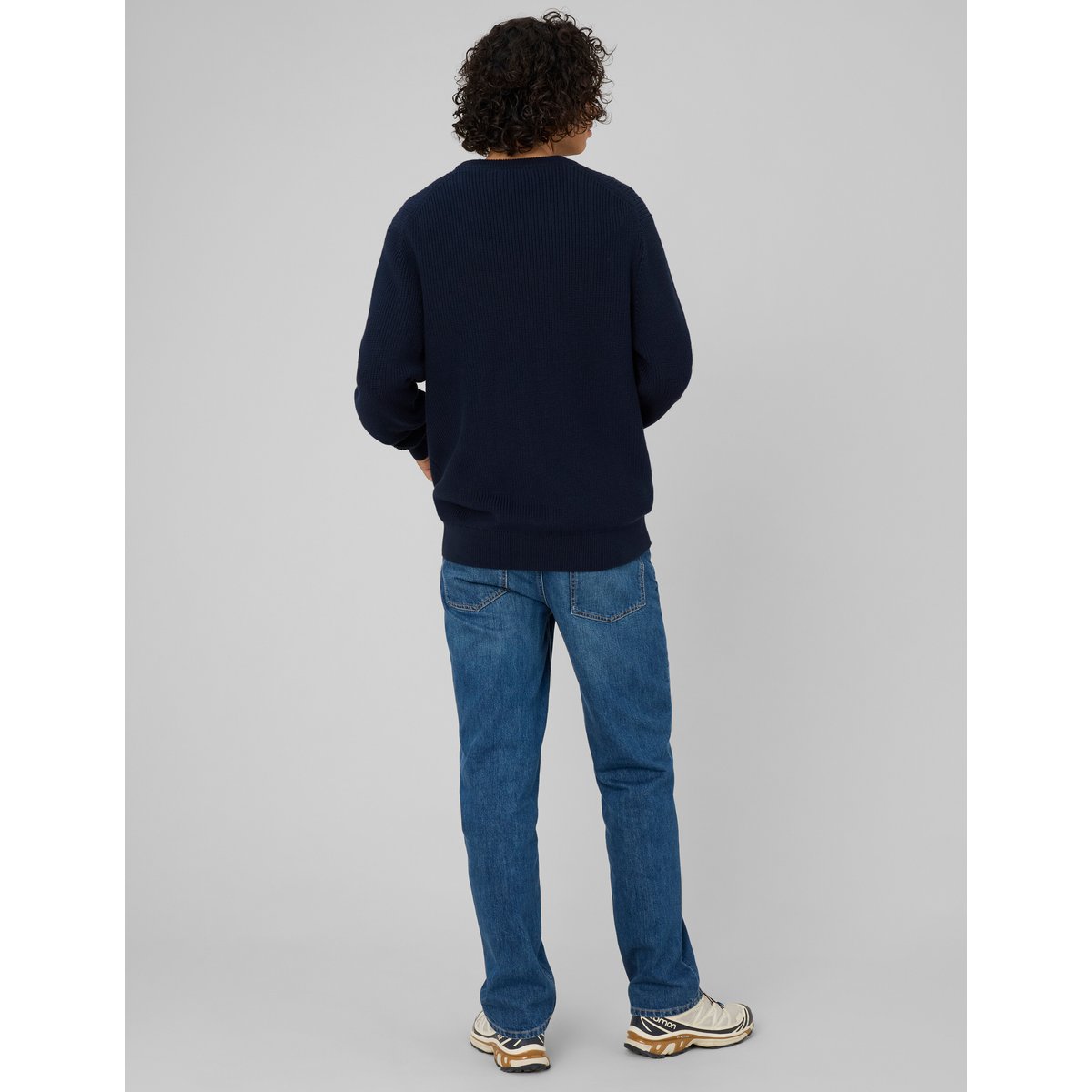 Pull col rond bleu foncé, BZB
