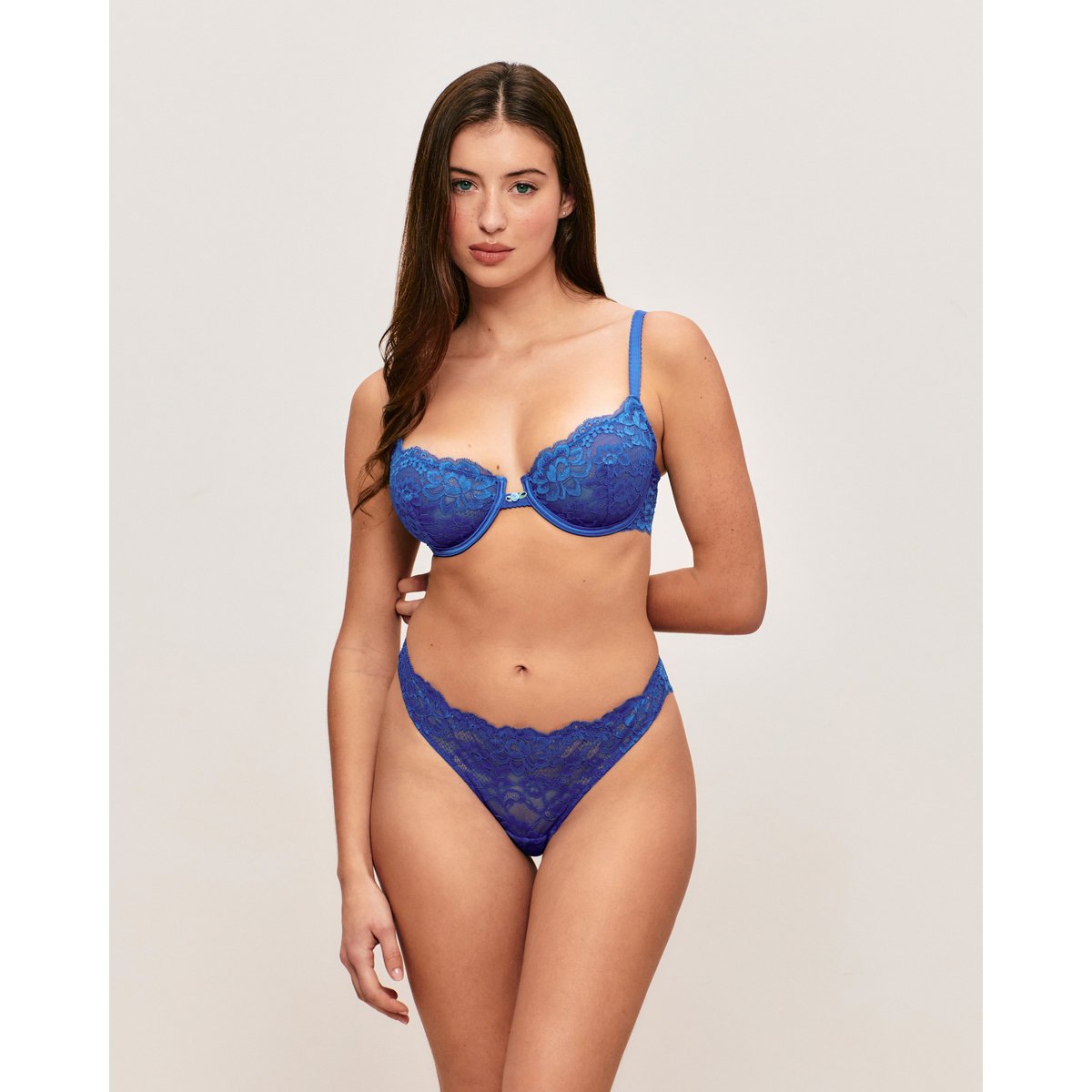 Soutien-gorge corbeille en dentelle florale JOYIZ bleu, UNDIZ