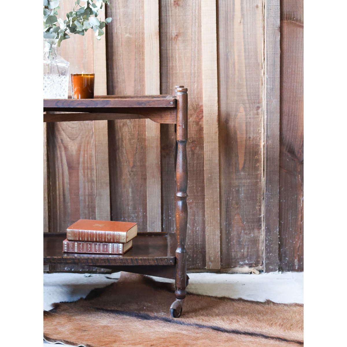 Desserte en bois amovible Henriette N°165 - Bon état bois foncé, DEBONGOUT