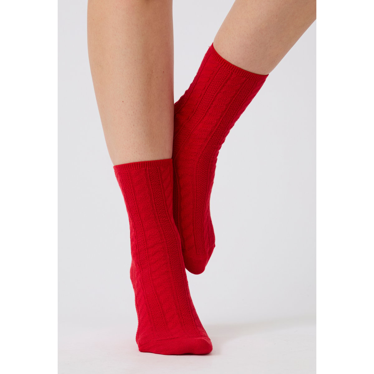 Paires de chaussettes torsadées thermolactyl - Lot de 2 rouge, DAMART