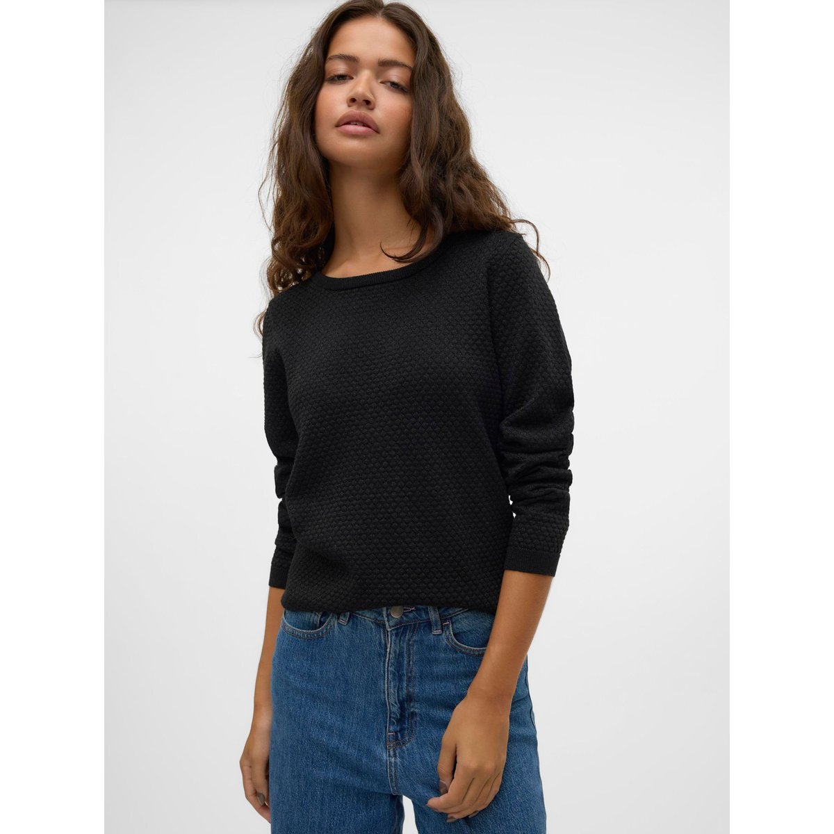 Pull En Maille noire - black, VERO MODA