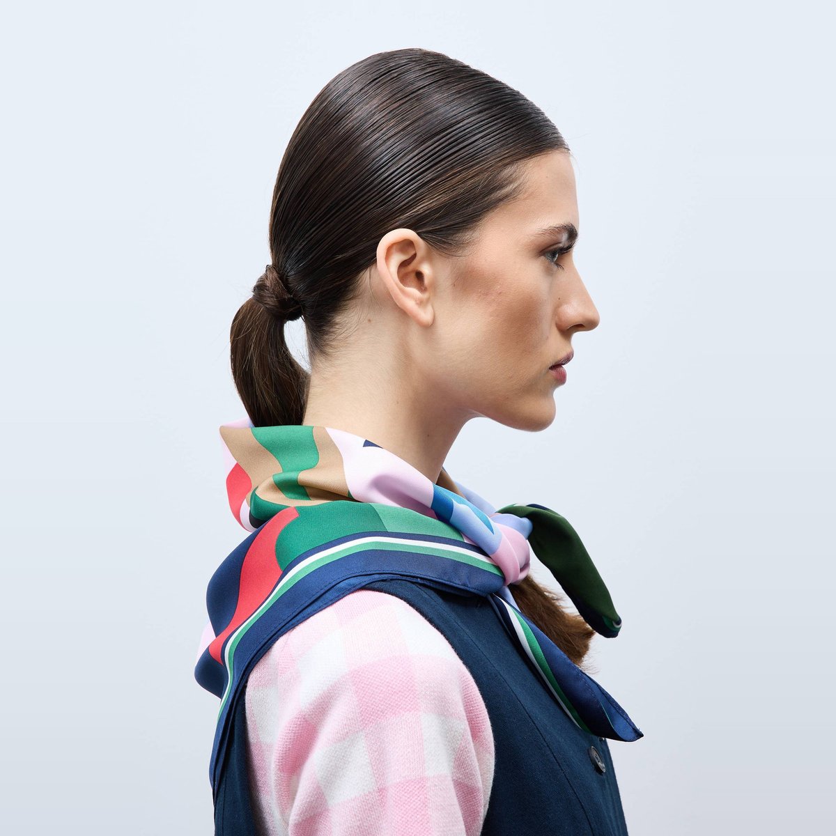Foulard imprimé, matière recyclée bouquet, MONOPRIX