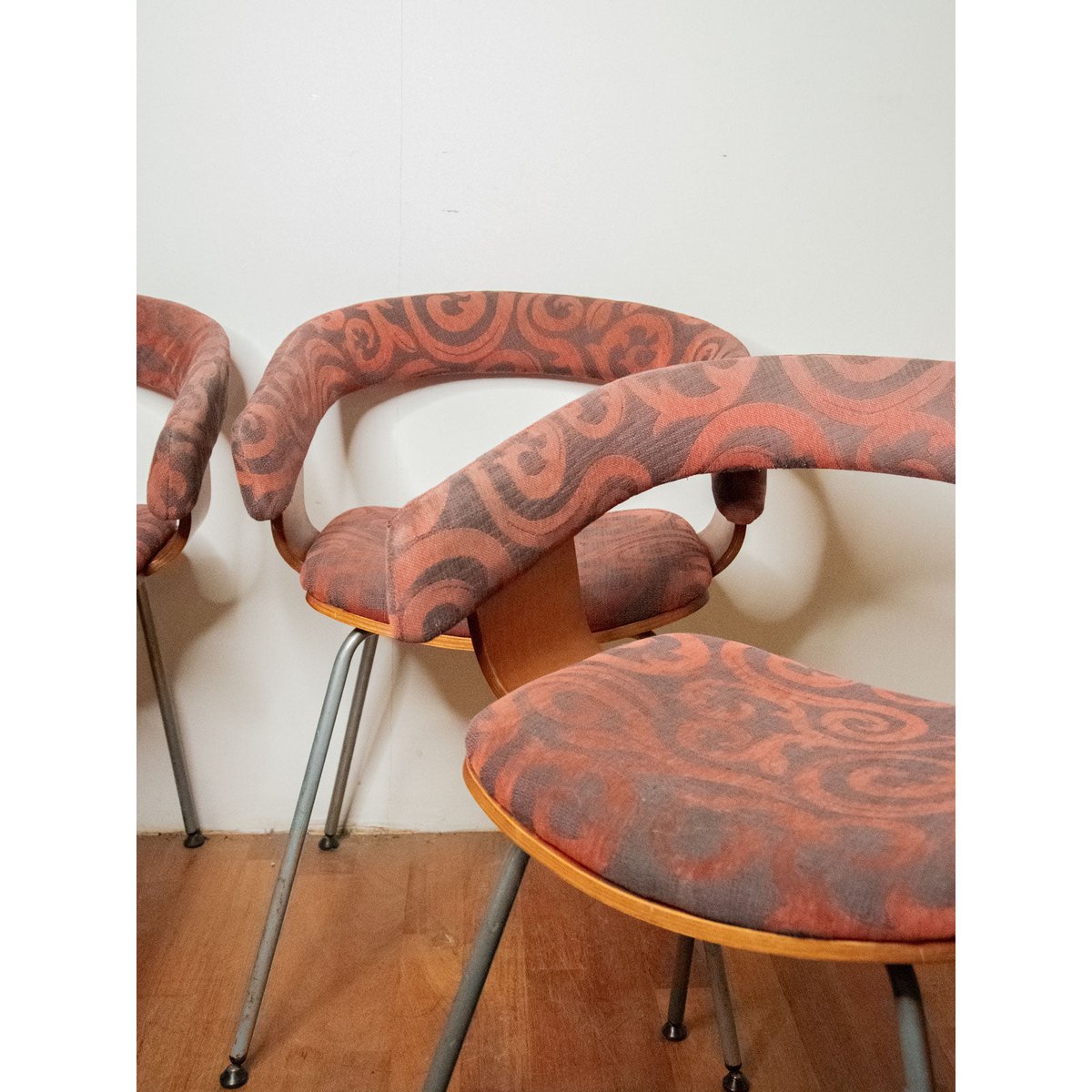 Lot de 4 chaises John Coleman Alma N°1056 - Bon état métal, DEBONGOUT