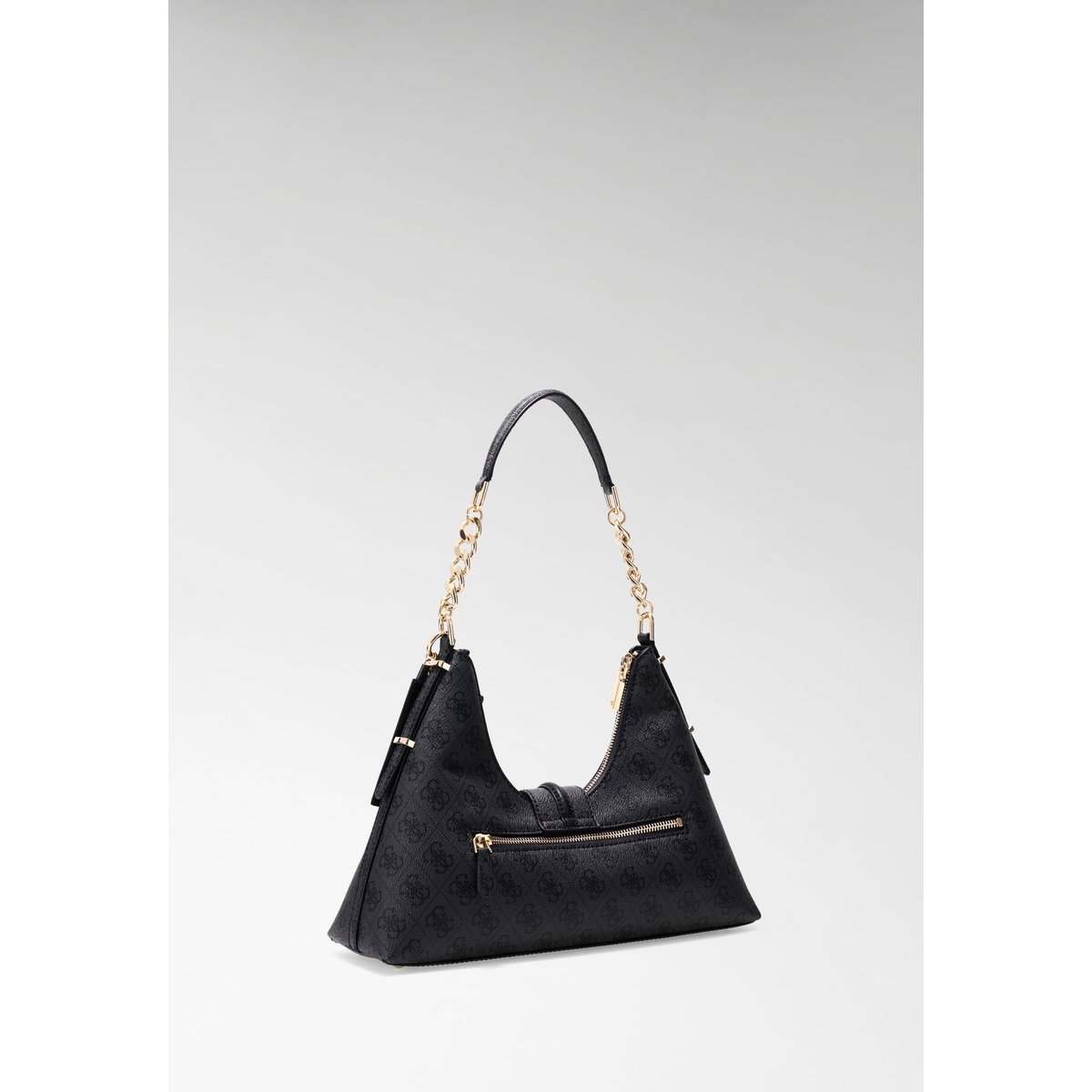 Sac Hobo Logo Yvonne gris, GUESS
