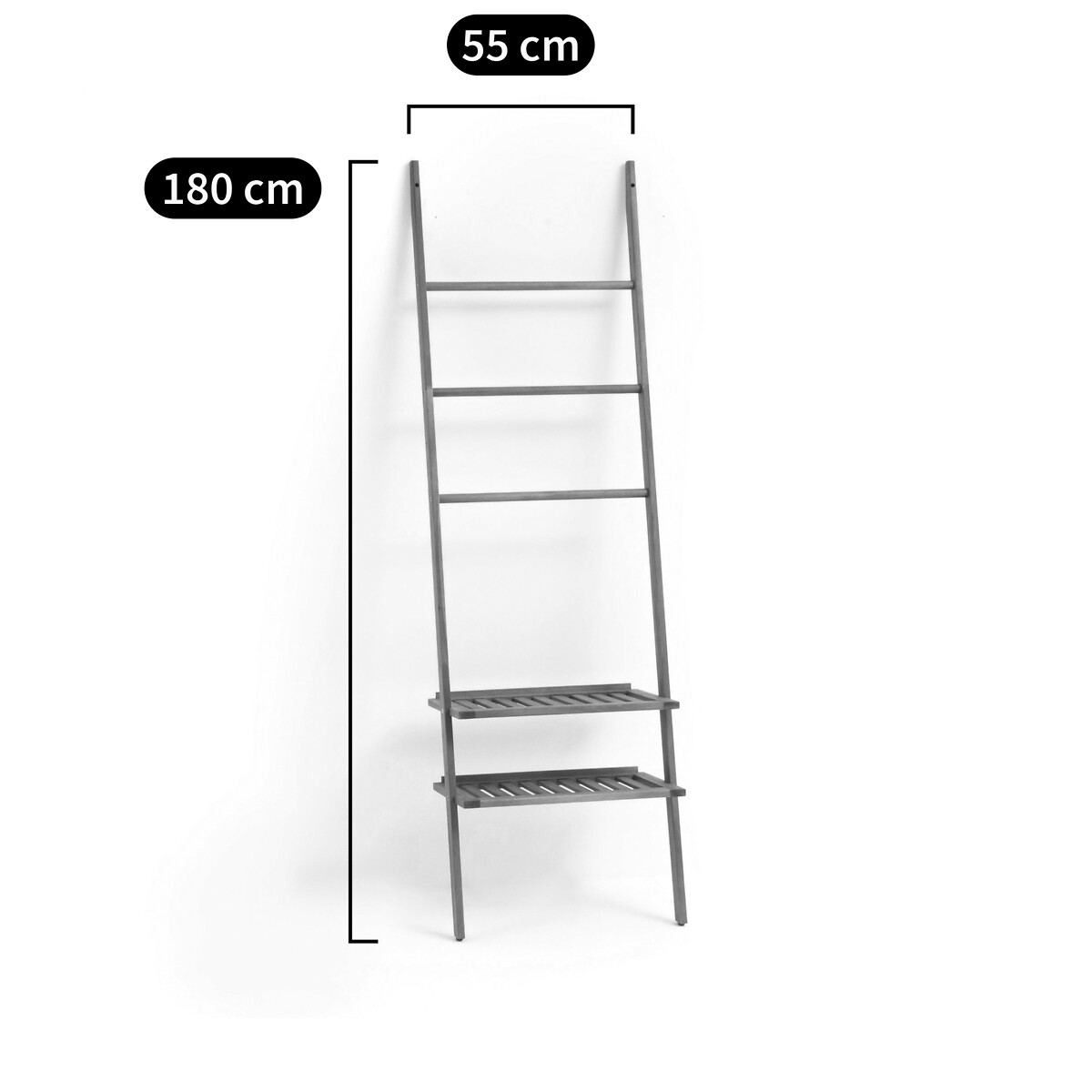 Kiari Teak Finish Oiled Acacia Ladder Shelf acacia, LA REDOUTE INTERIEURS