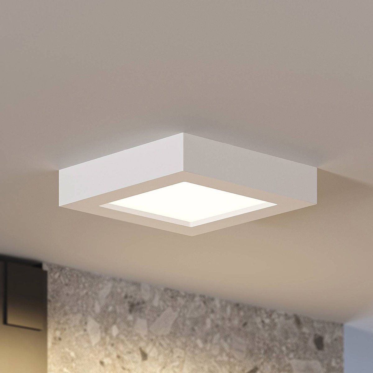 Plafonnier en aluminium moderneLED, Alette blanc, PRIOS