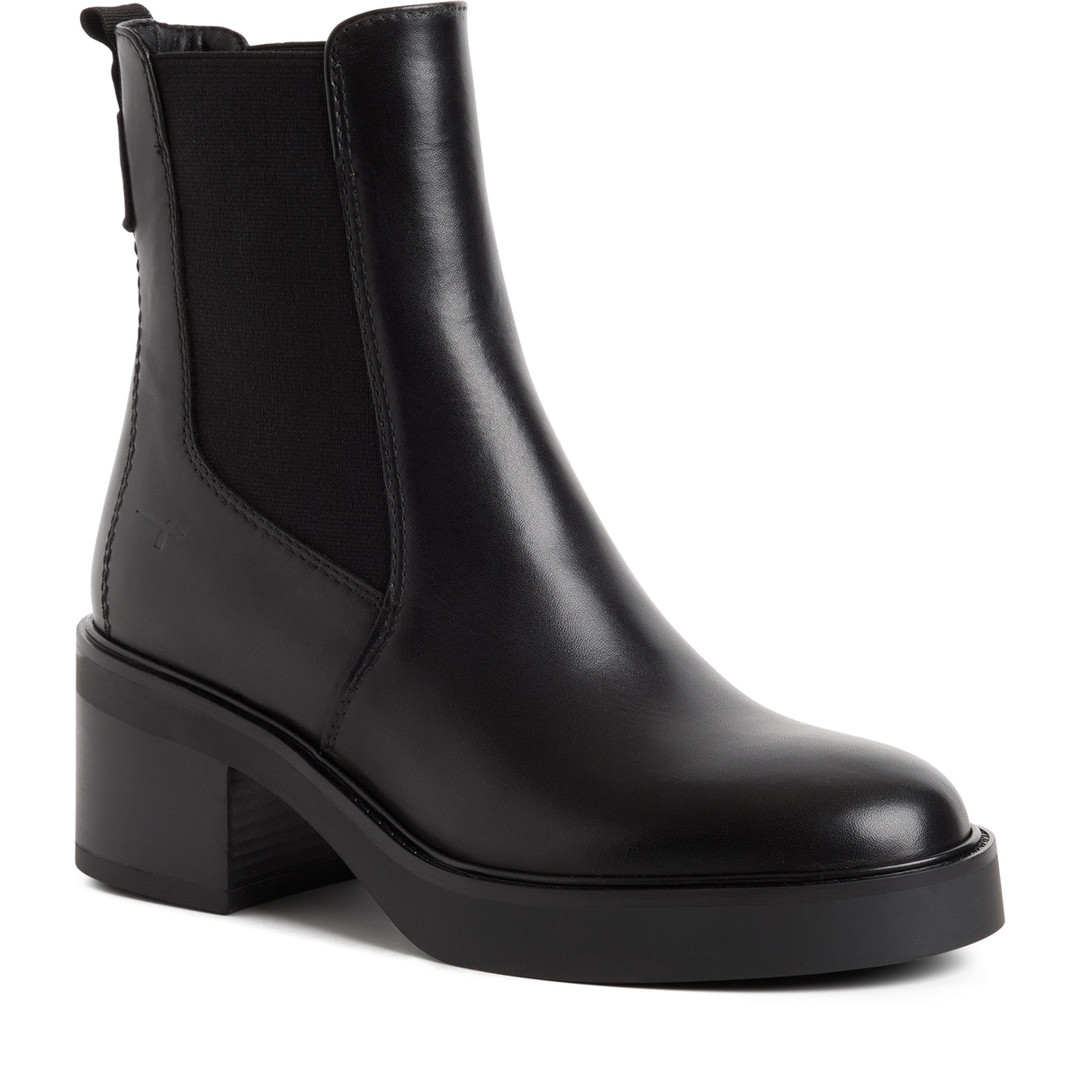 Bottine Chelsea en cuir noir cuir, TAMARIS