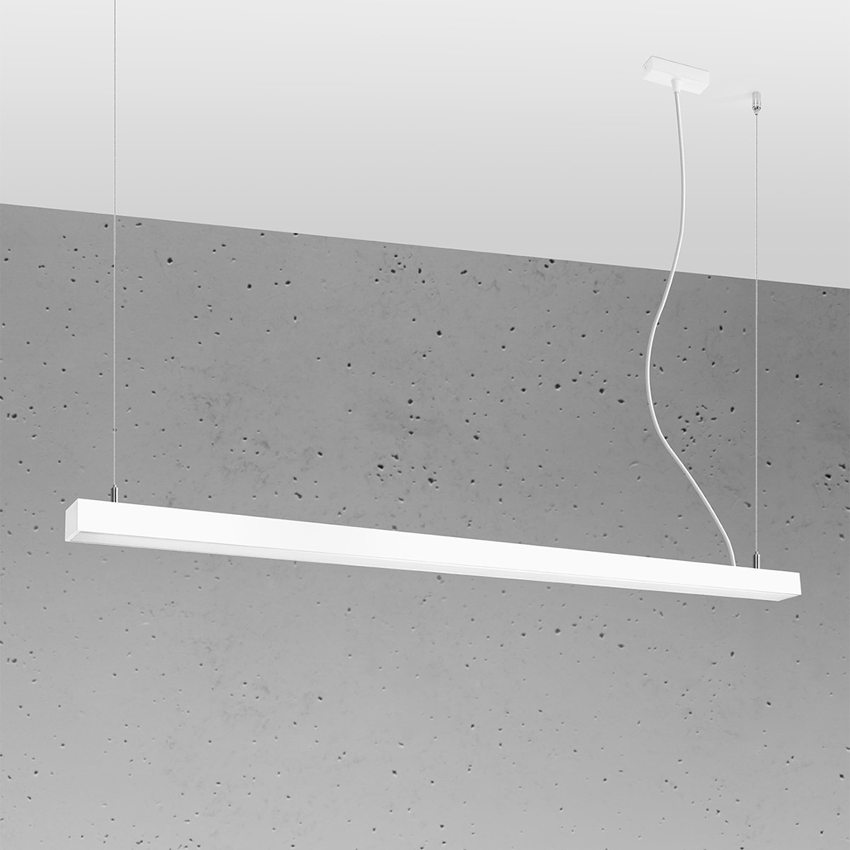 Suspension Aluminium Blanc LED 1 Pinne blanc, EDEN