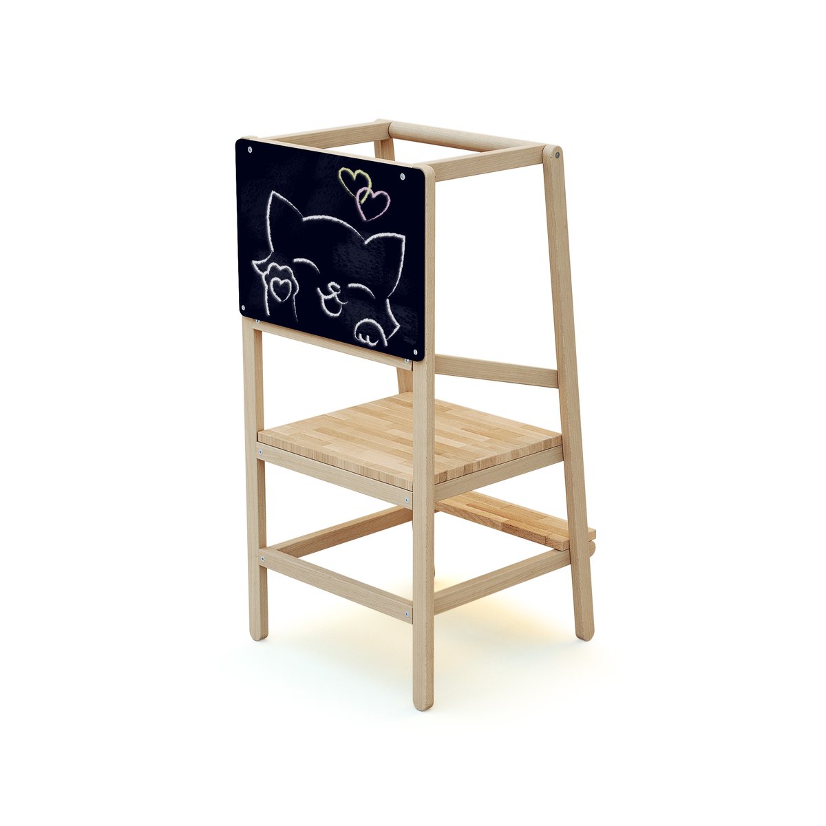 Tour d'Observation/apprentissage en bois avec ardoise beige, WEBABY