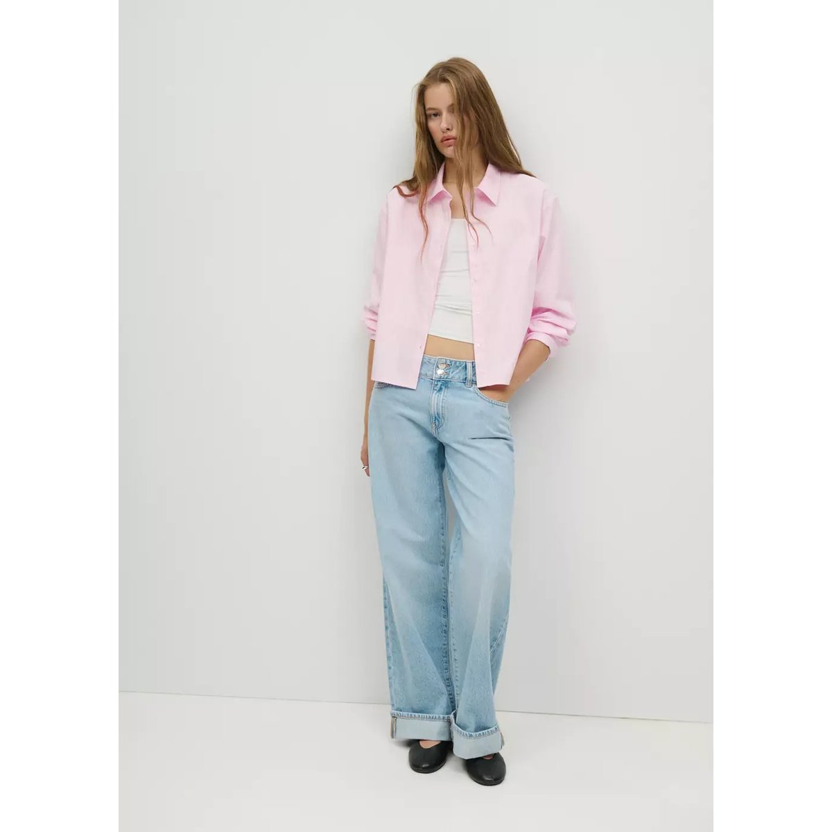 Chemise coton rayures rose, MANGO TEEN