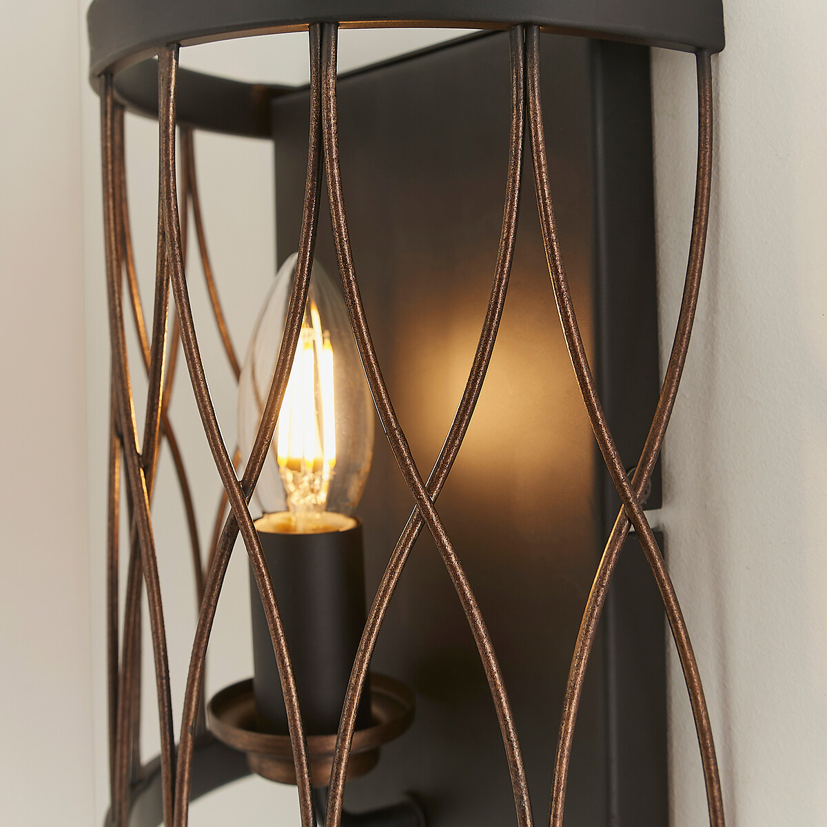Houston Rustic Wall Light black, SO'HOME