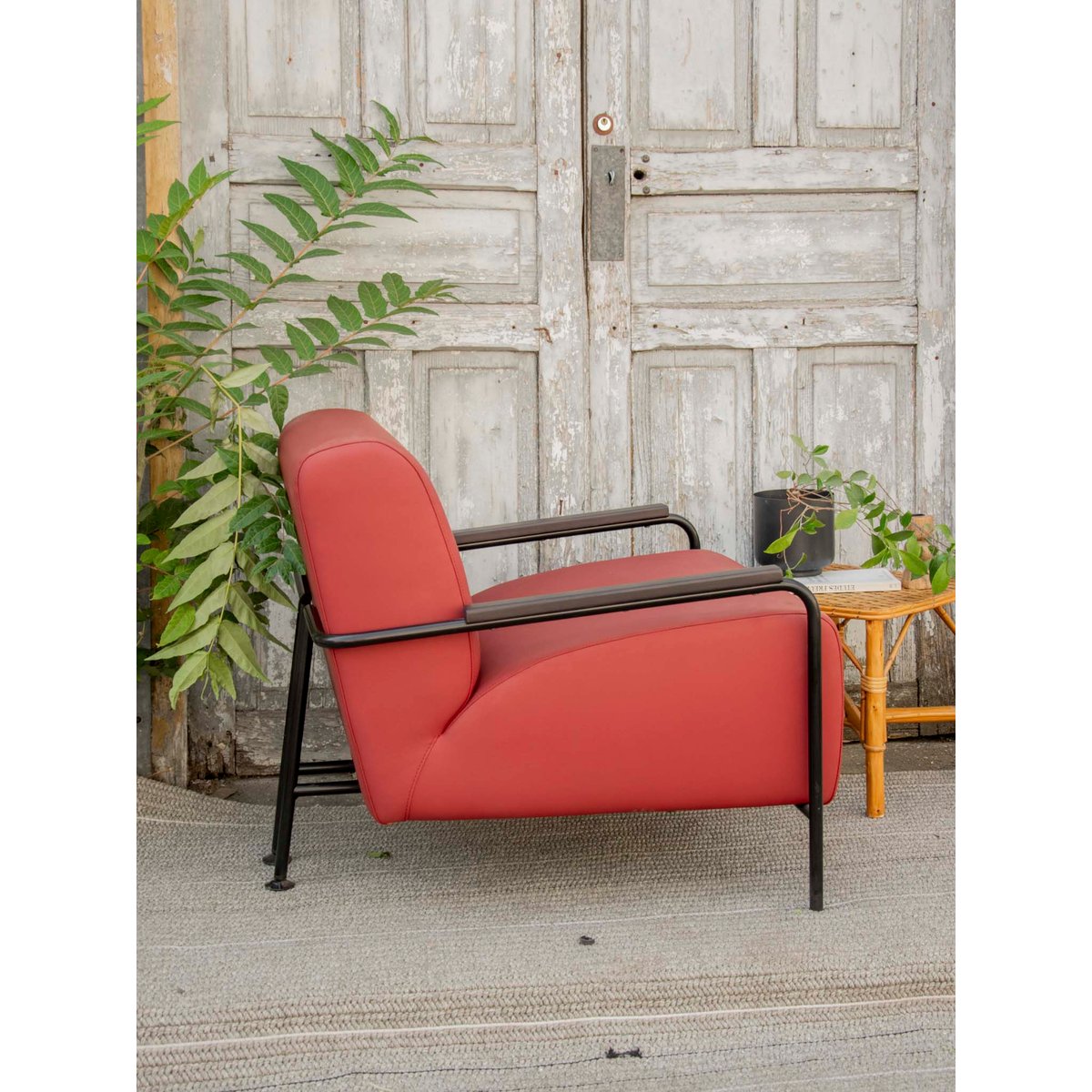 Fauteuil Viccarbe Colubi bordeaux Jakob N°1320 - Bon état bordeaux, DEBONGOUT