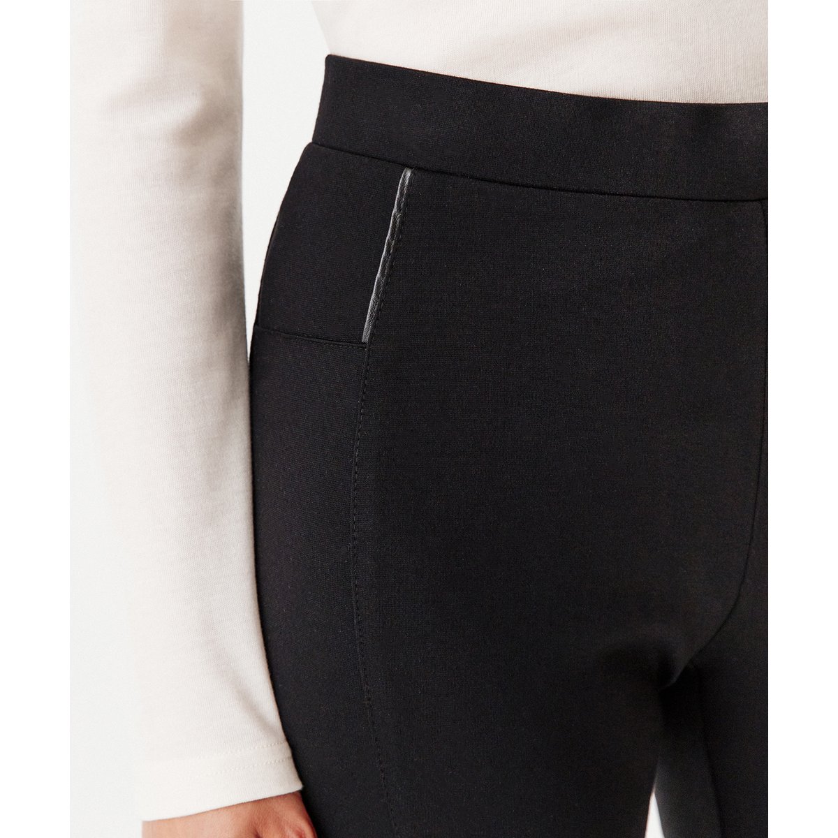 Pantalon maille milano enfilable noir, DAMART