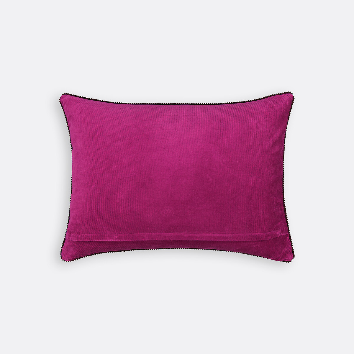Housse de coussin velours côtelé Dylis framboise, LA REDOUTE INTERIEURS