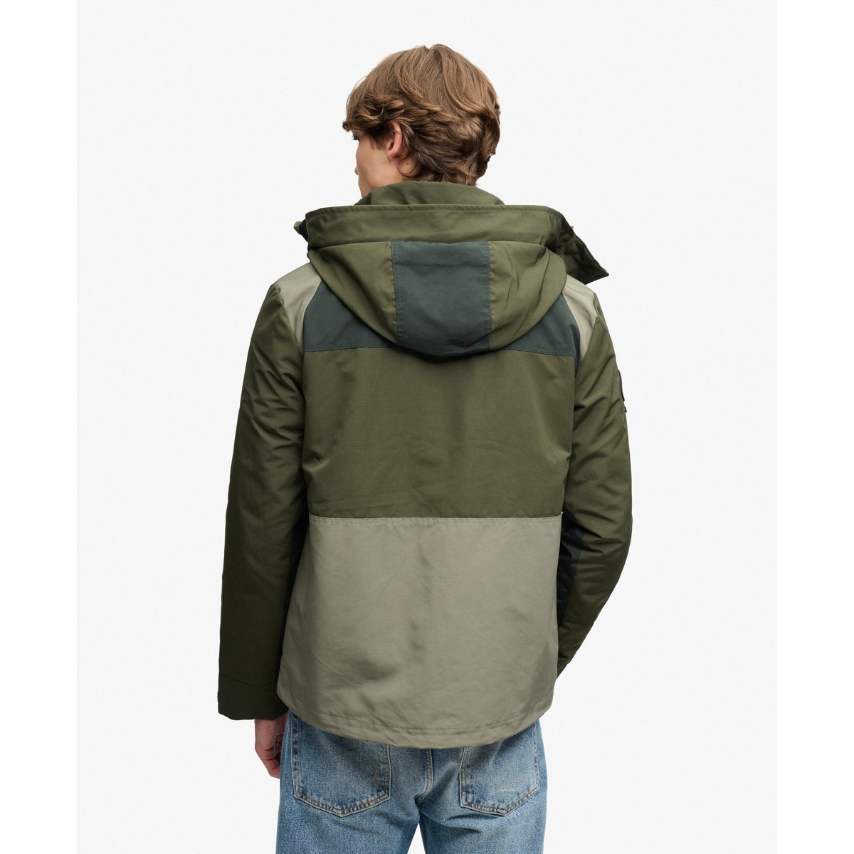 Coupe-vent Ultimate Colour Block kaki trek foncé, SUPERDRY