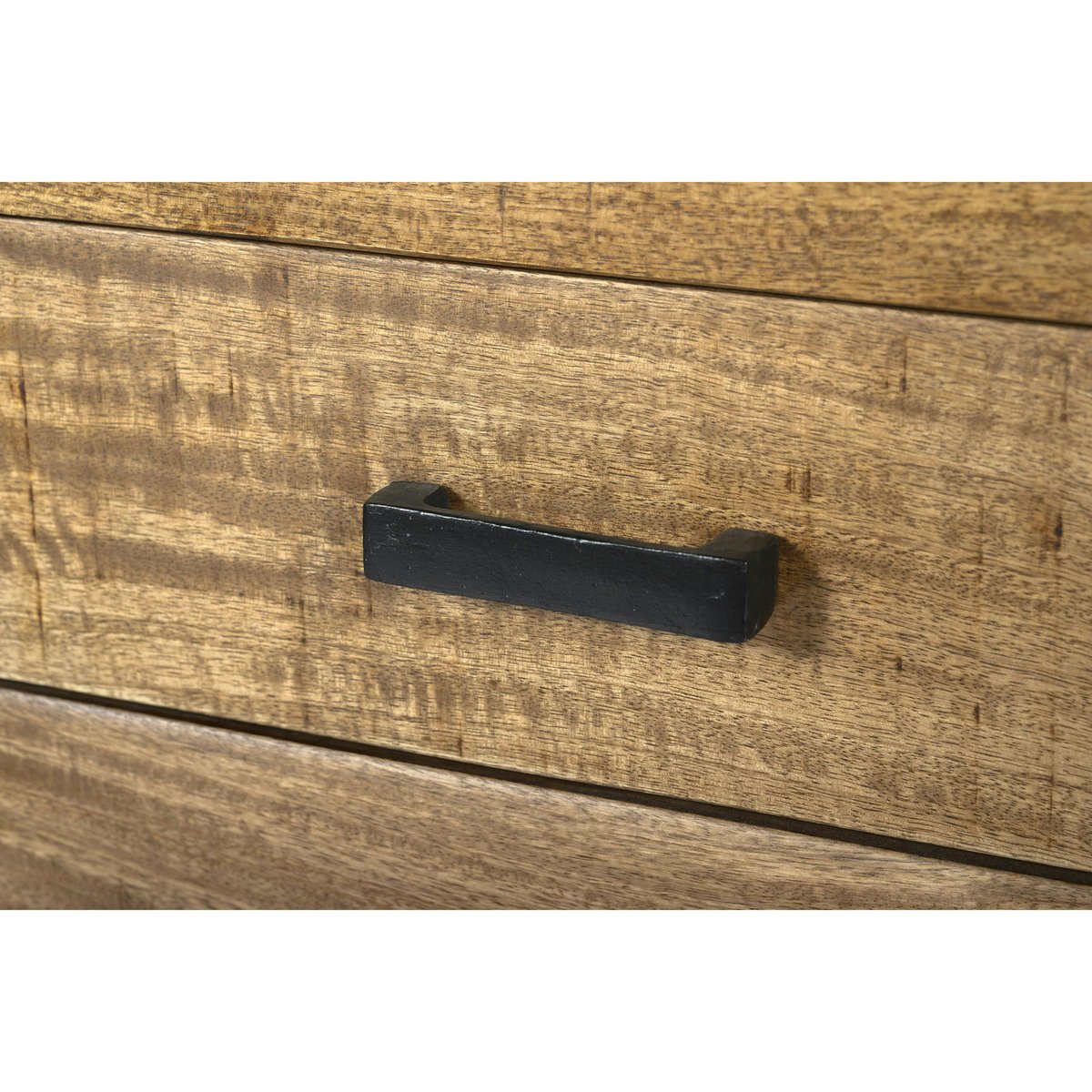 Buffet de salon bois métal à double plateau KARGO bois naturel, PIER IMPORT