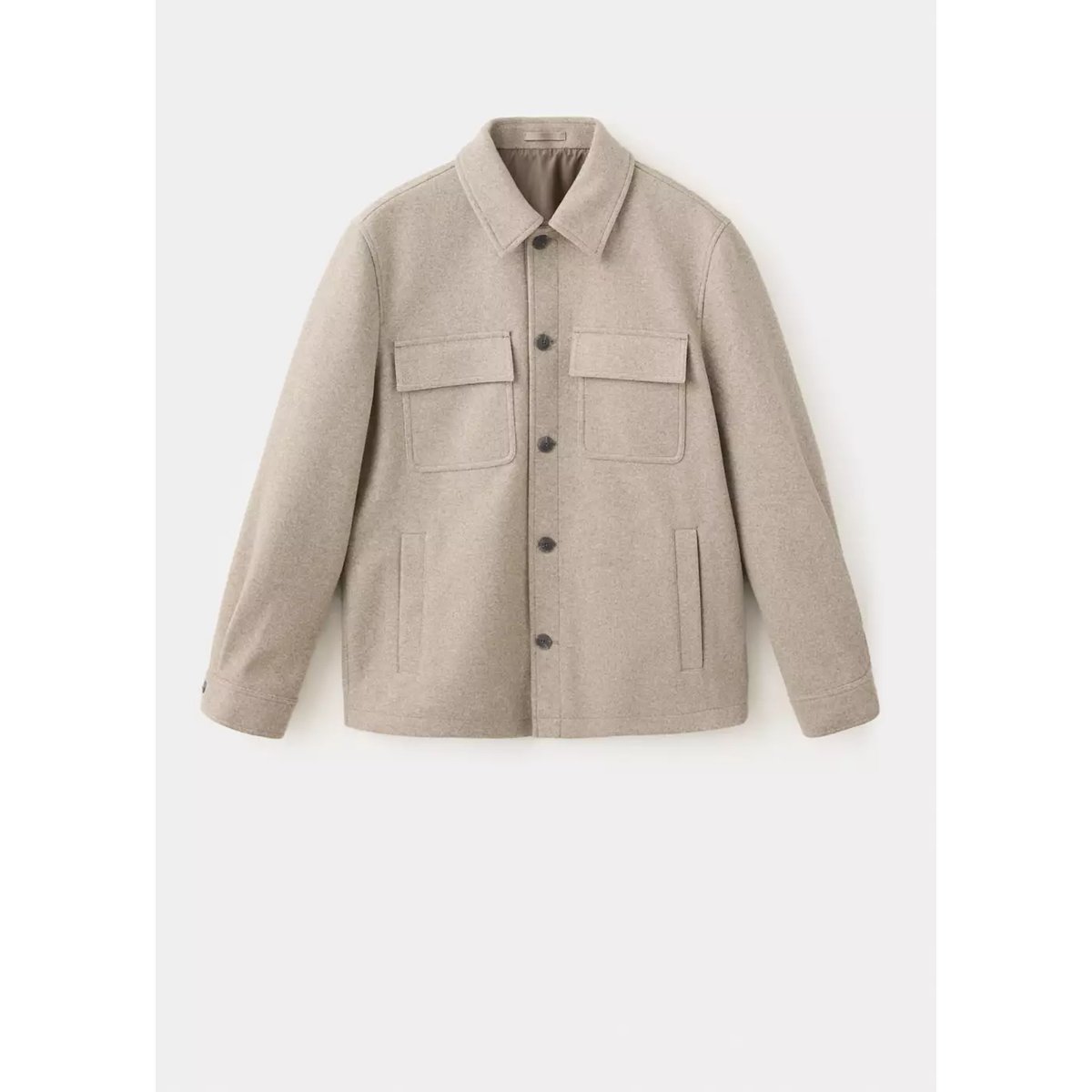 Veste en flanelle avec poches gris clair/pastel, MANGO MAN