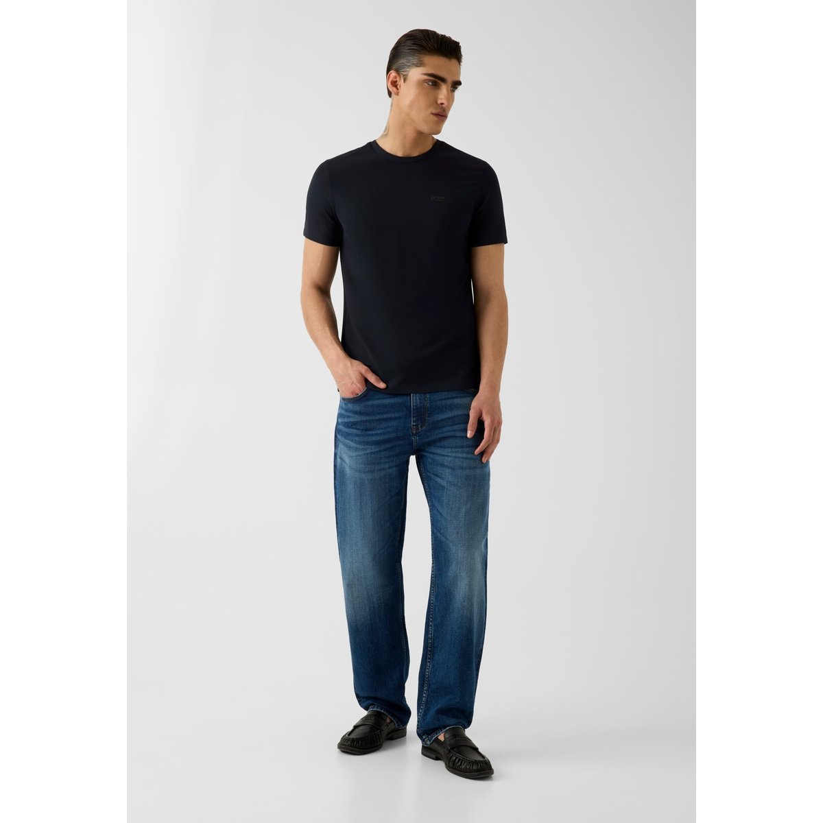 T-Shirt En Jersey bleu foncé, GUESS