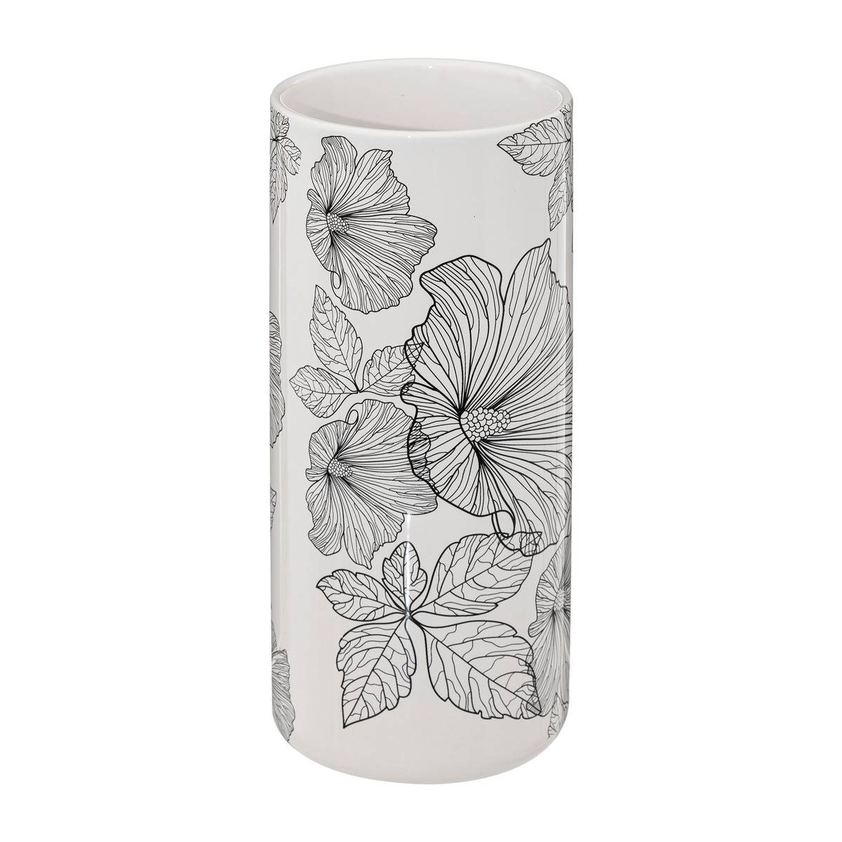 Brosse WC design floral BLACKFLORA noir et blanc, 5FIVE SIMPLY SMART