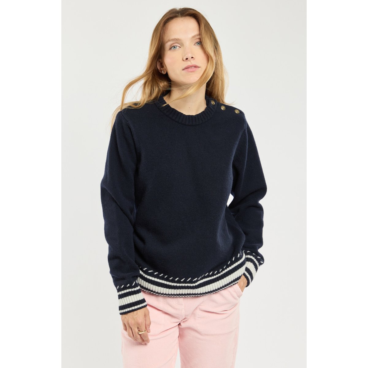 Pull marin Deauville - laine seal/nature, ARMOR-LUX