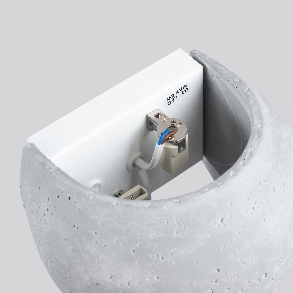 Applique murale Béton Gris G9 2 Globe gris, EDEN