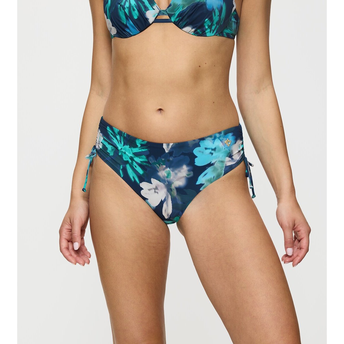 Summer Flowers Bikini Bottoms floral print/blue background, TRIUMPH