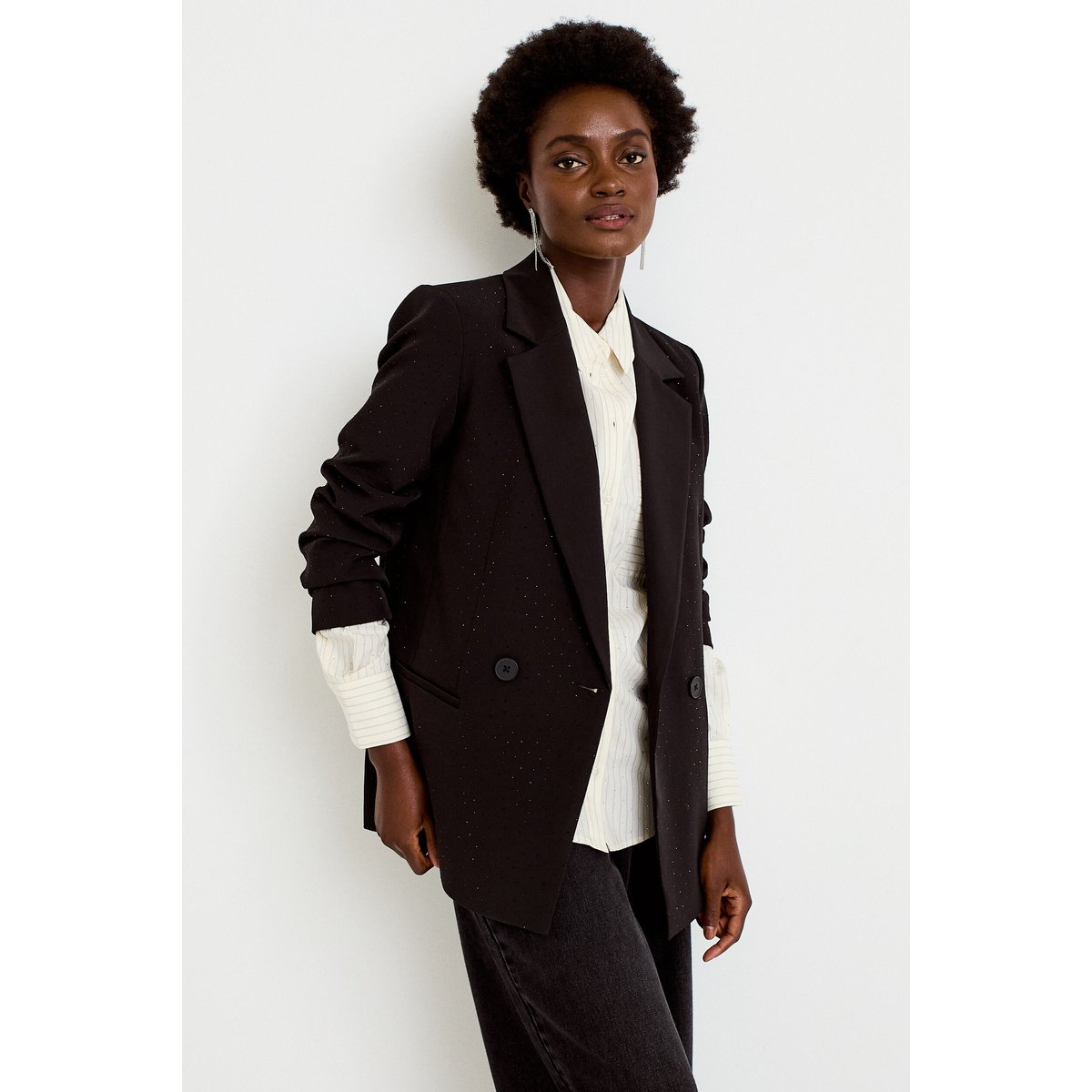 Chemise droite manches longues jaune, CACHE CACHE