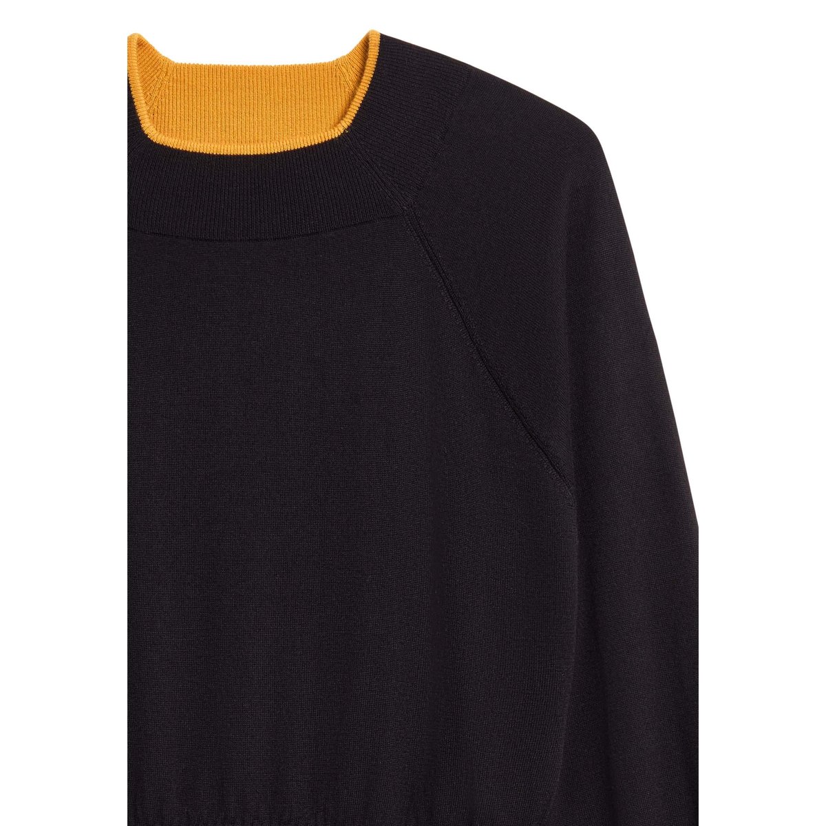 Pull col rond en laine mérinos noir, RODIER