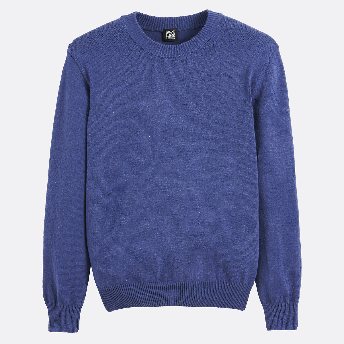 Fine Knit Crew Neck Jumper indigo blue, LA REDOUTE COLLECTIONS