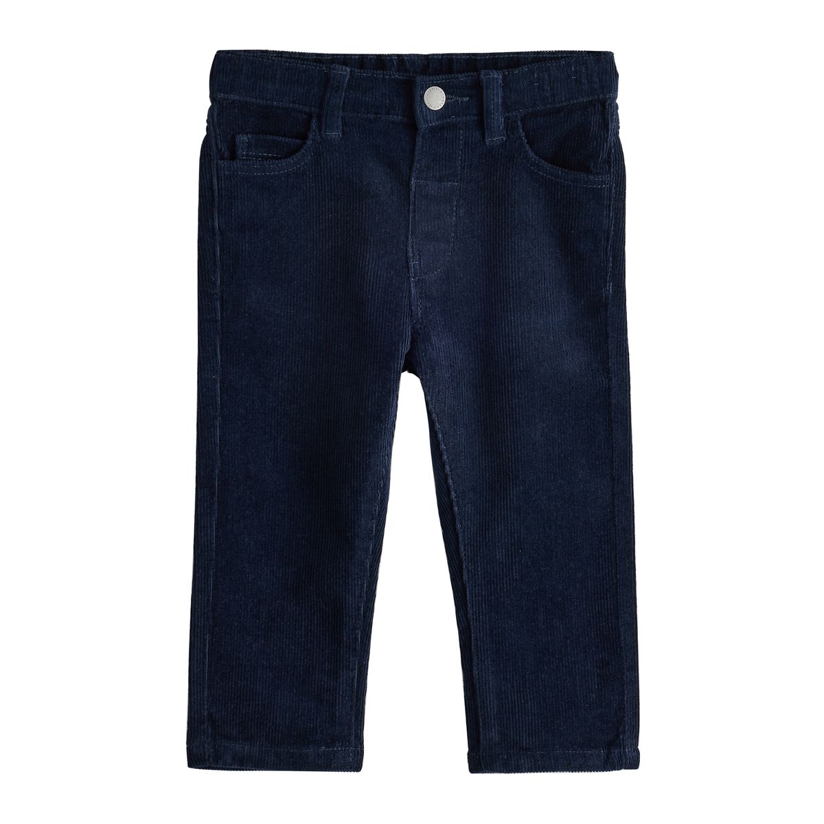 Pantalon en velours côtelé, lot de 2 bleu marine/grège, NEXT