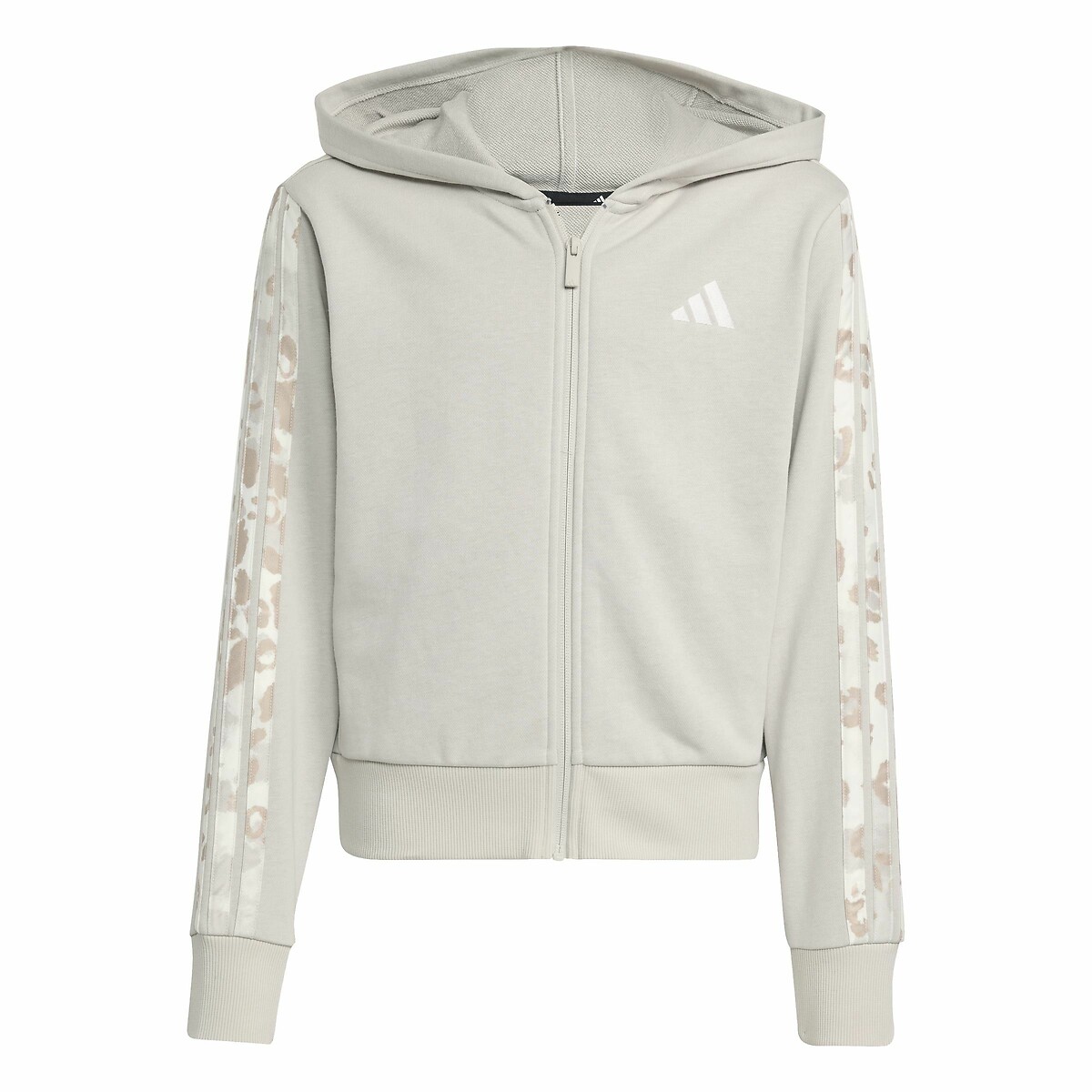 Sweat com fecho em moletão, pormenores em estampado leopardo 90010453, ADIDAS SPORTSWEAR
