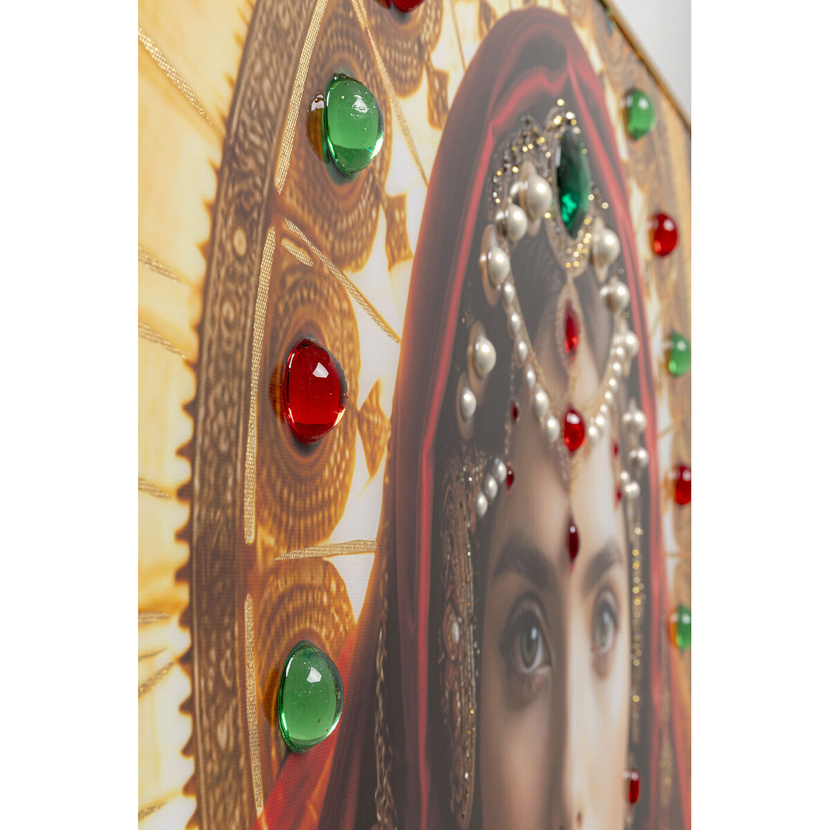 Tableau encadré Saint Halo Lady 100x100cm multicolore, KARE DESIGN
