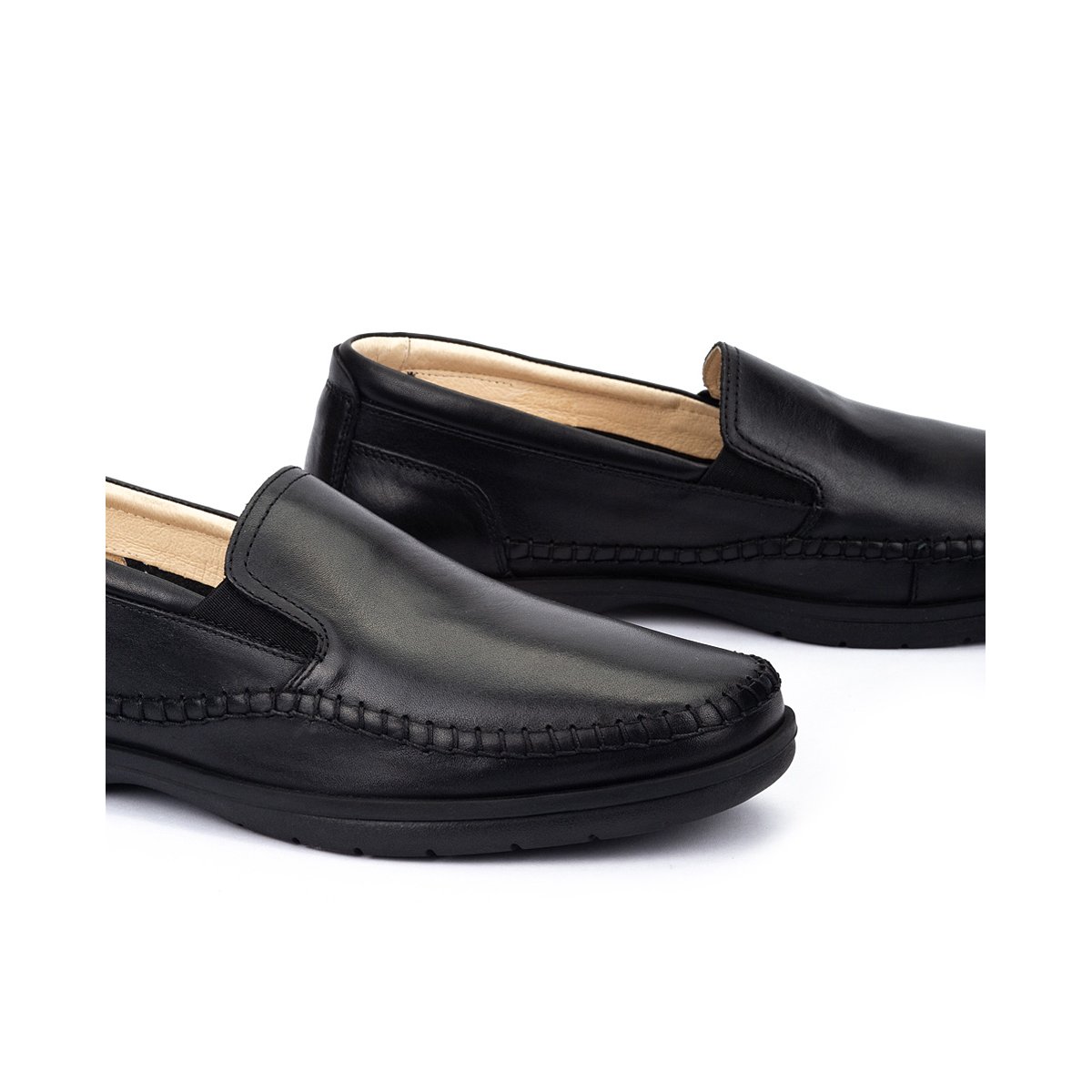 Mocassins cuir MarBella black, PIKOLINOS