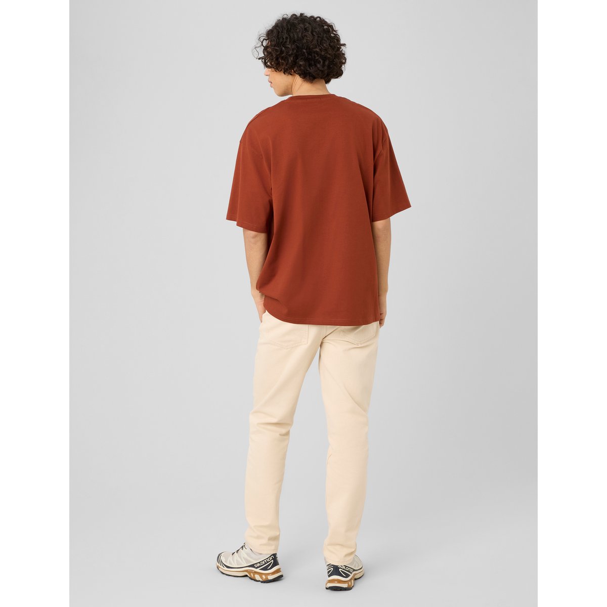 T-shirt broderie poitrine marron, BZB