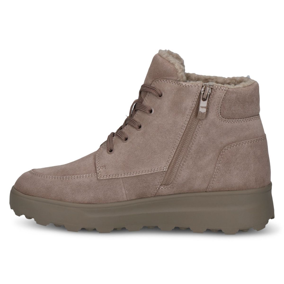Bottine fourée marron mocca croco, CAPRICE