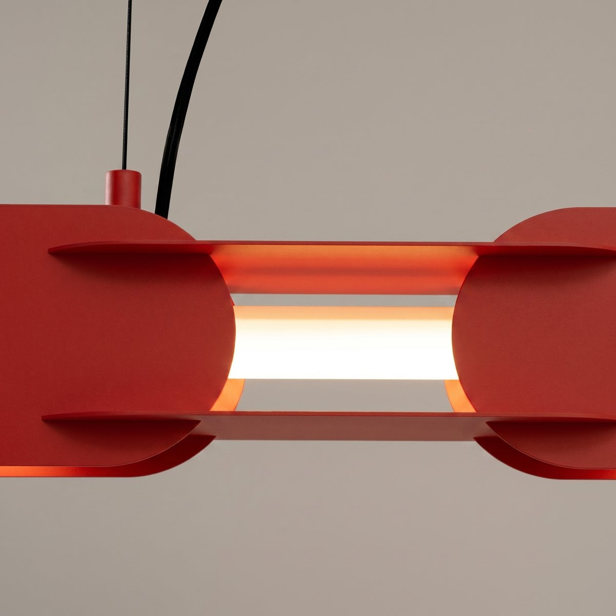 Suspension Acier Rouge LED 1 Chain rouge, EDEN
