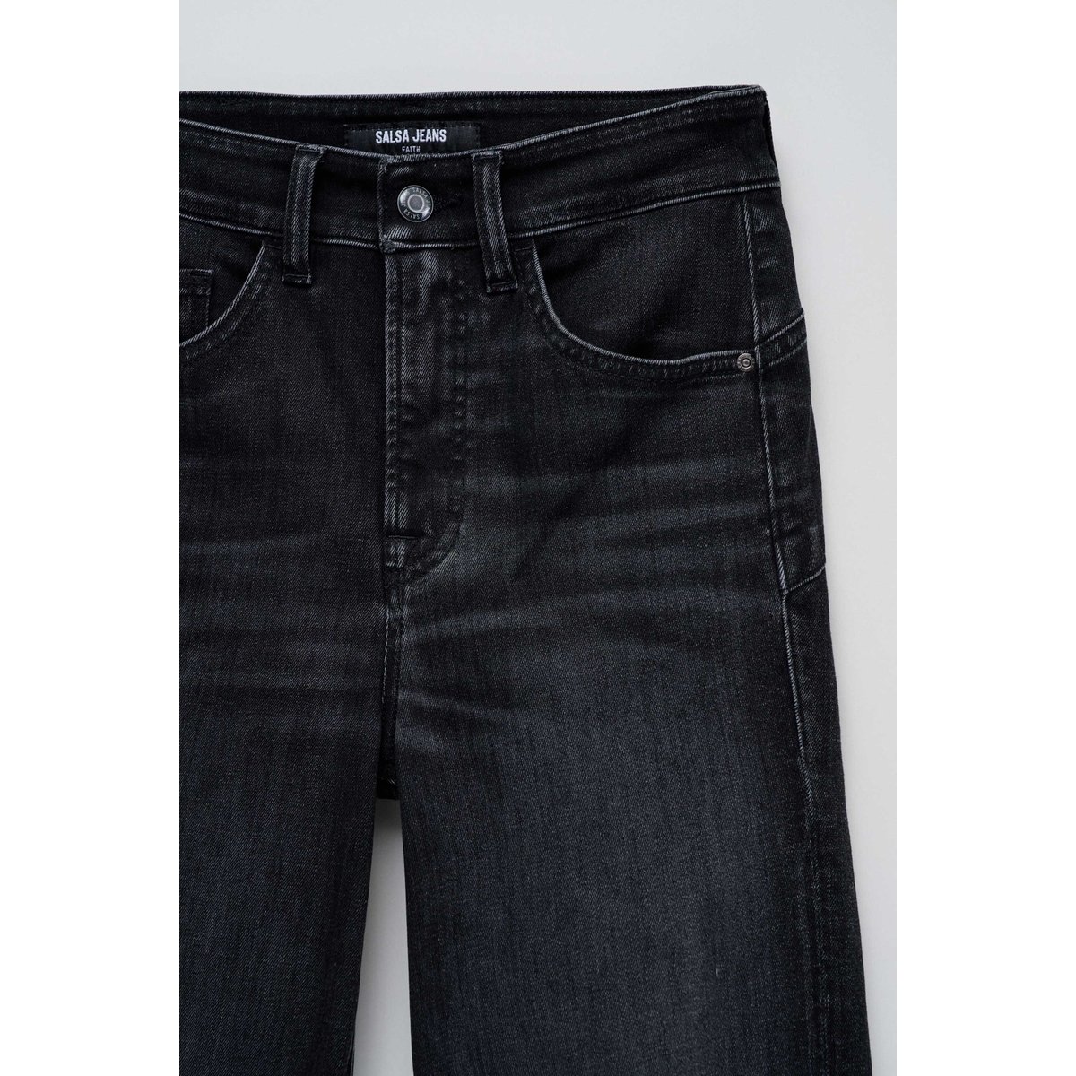 JEANS FAITH PUSH IN DROIT noir, SALSA JEANS