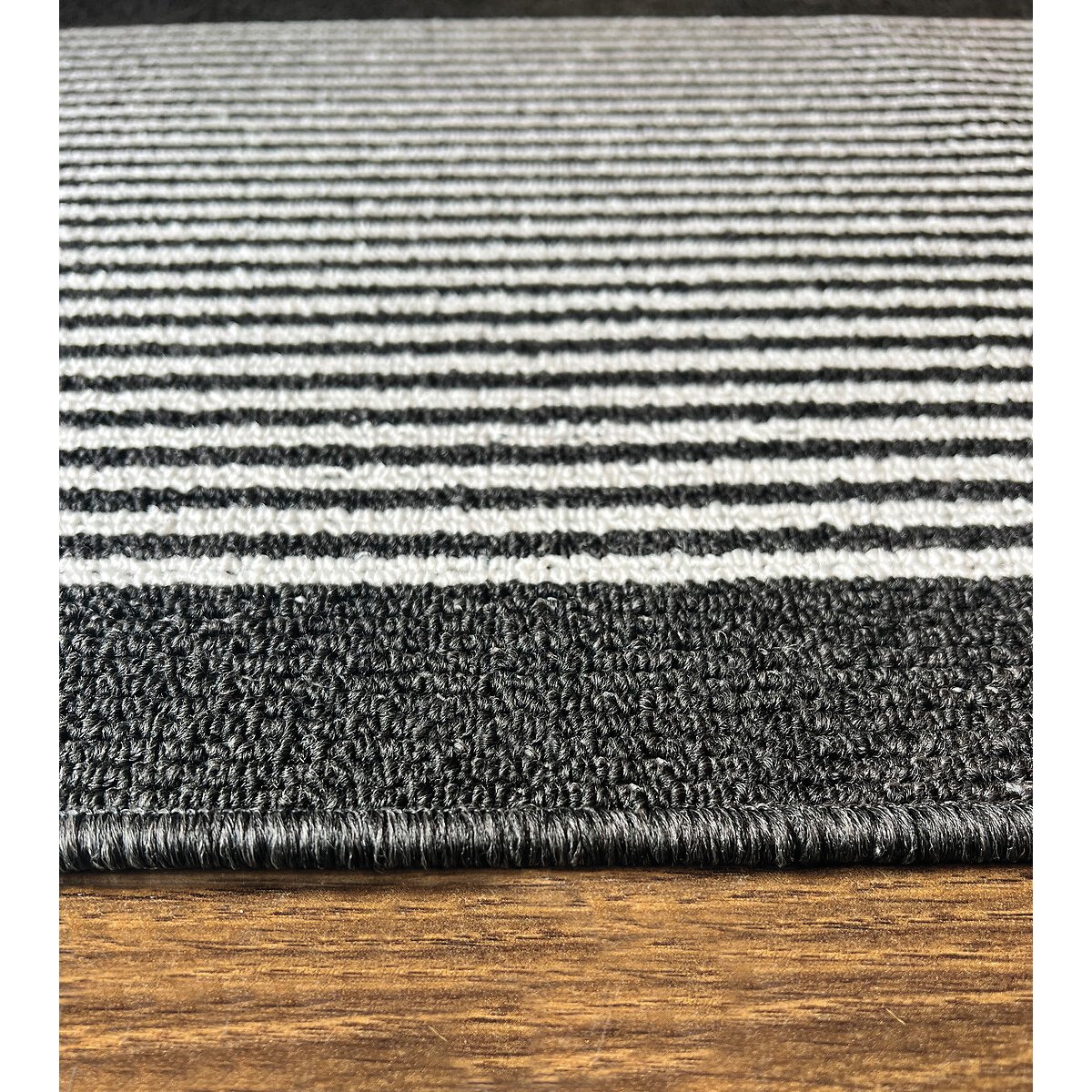 Utility Stripe Stain Resistant Runner charcoal, MY UTILITY