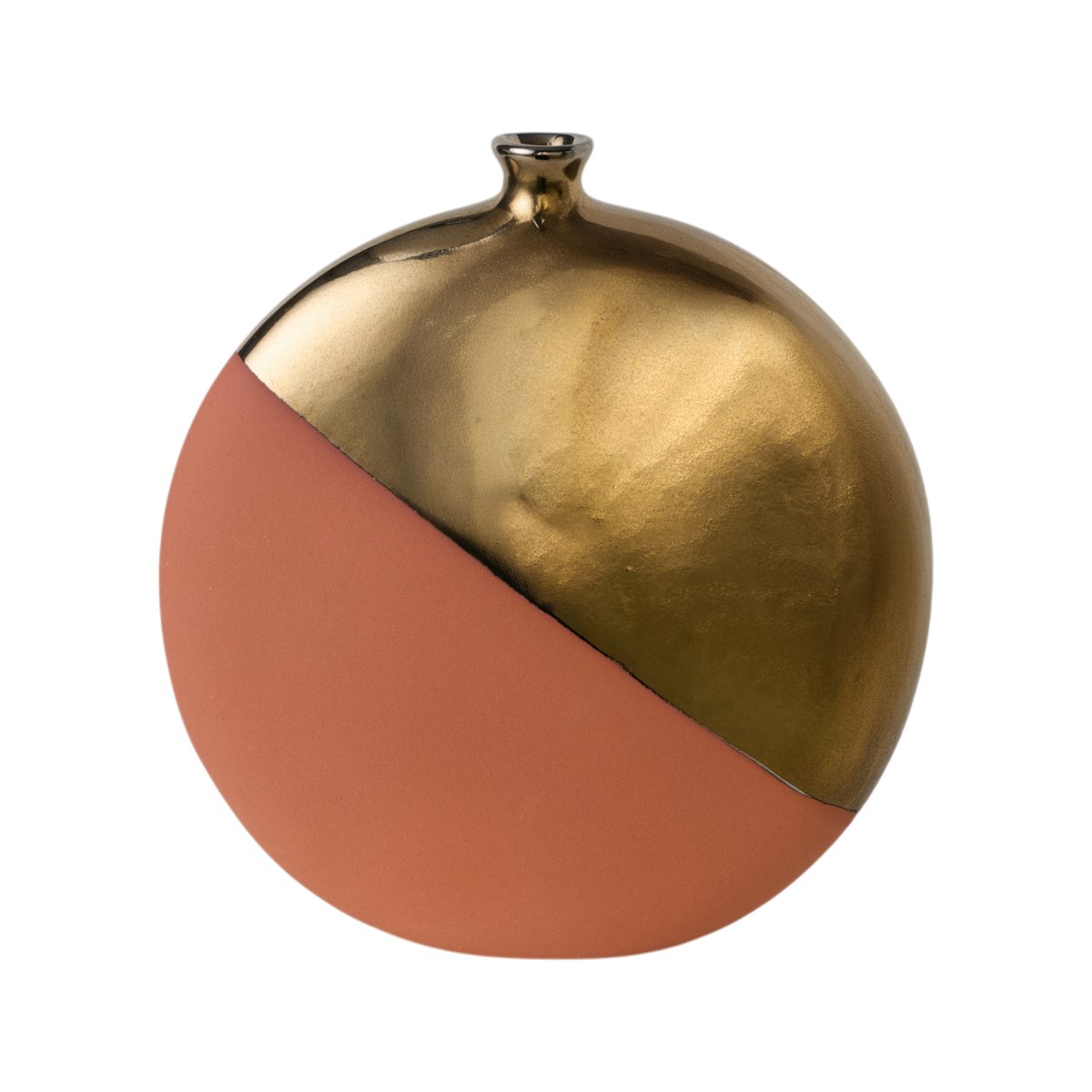 Grand vase céramique déco plat rond 42 cm - STELLAN rouge, CAMIF