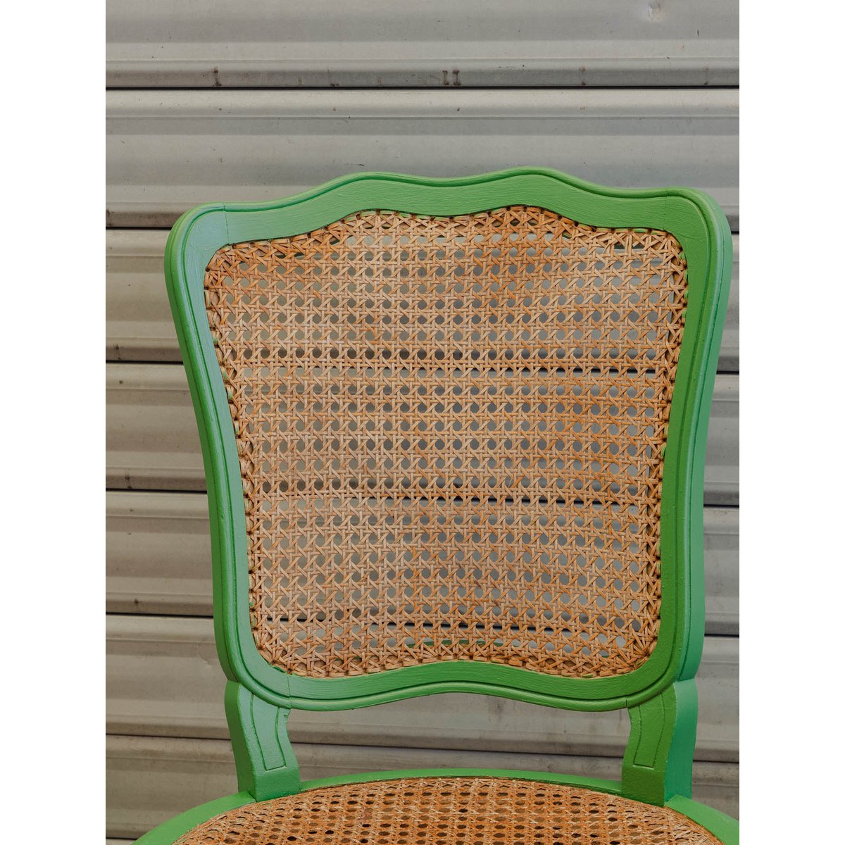 Paire de chaises en bois vert Claude N°1654 - Bon état vert, DEBONGOUT