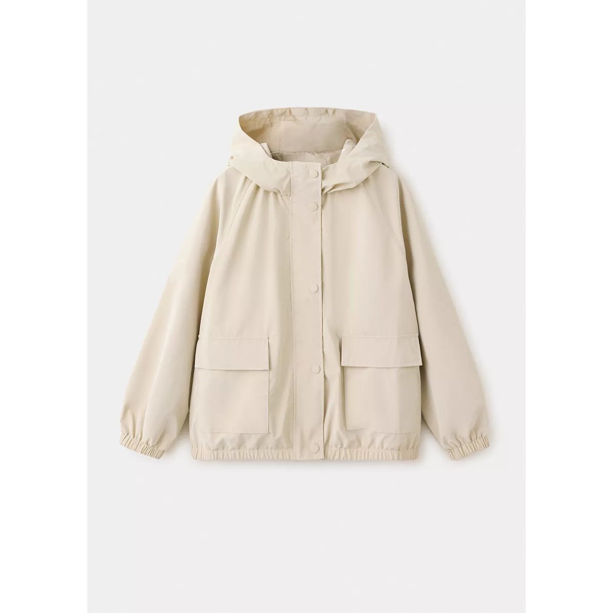 Veste enduite avec capuche gris clair/pastel, MANGO KIDS