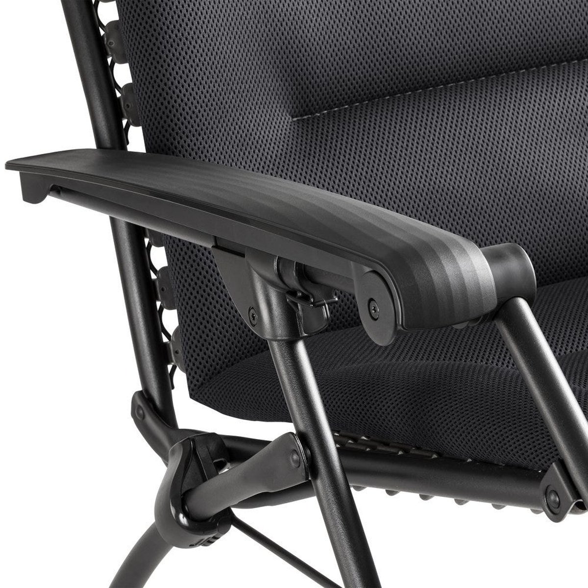 Fauteuil relax matelassé 0 gravité - RSX CLIP noir acier, LAFUMA MOBILIER