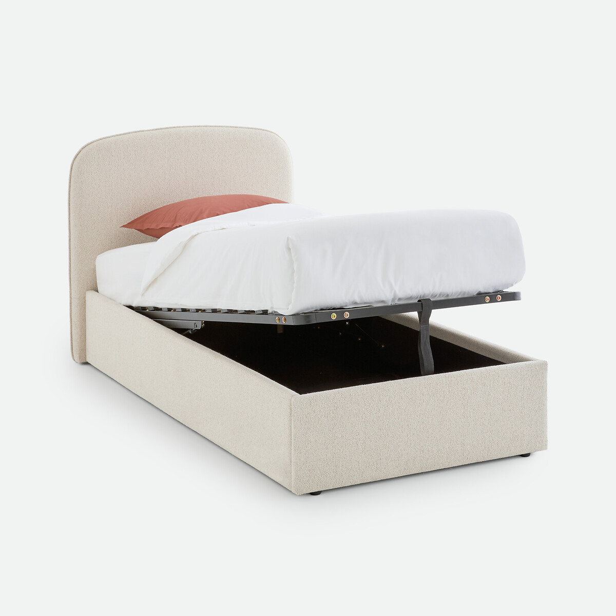 Opbergbed met opklapbare lattenbodem, badstof, CONTO ecru, LA REDOUTE INTERIEURS